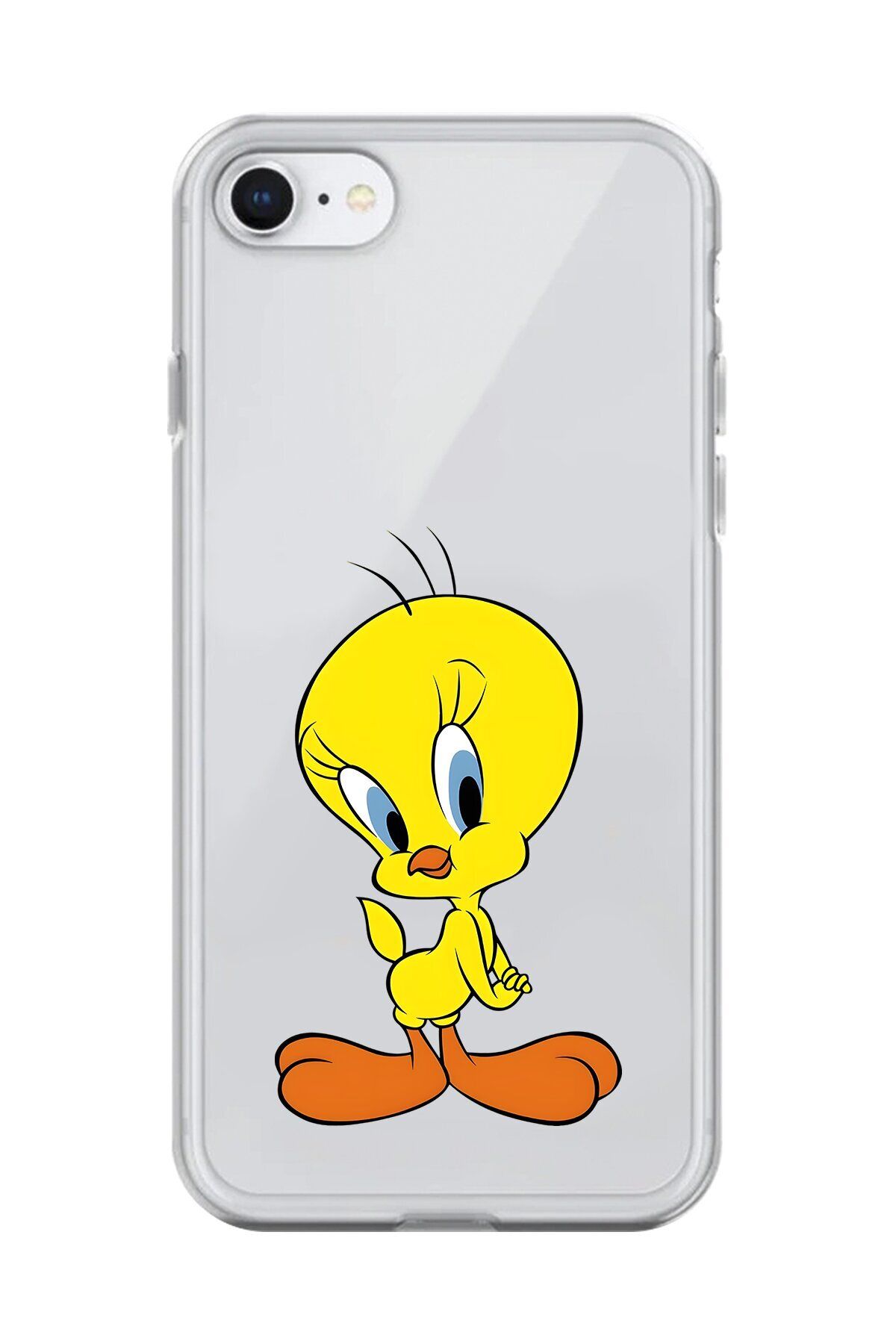 Dali Design iPhone 8 Uyumlu Şeffaf Kılıf Cartoon Tweety 17 Tasarımlı