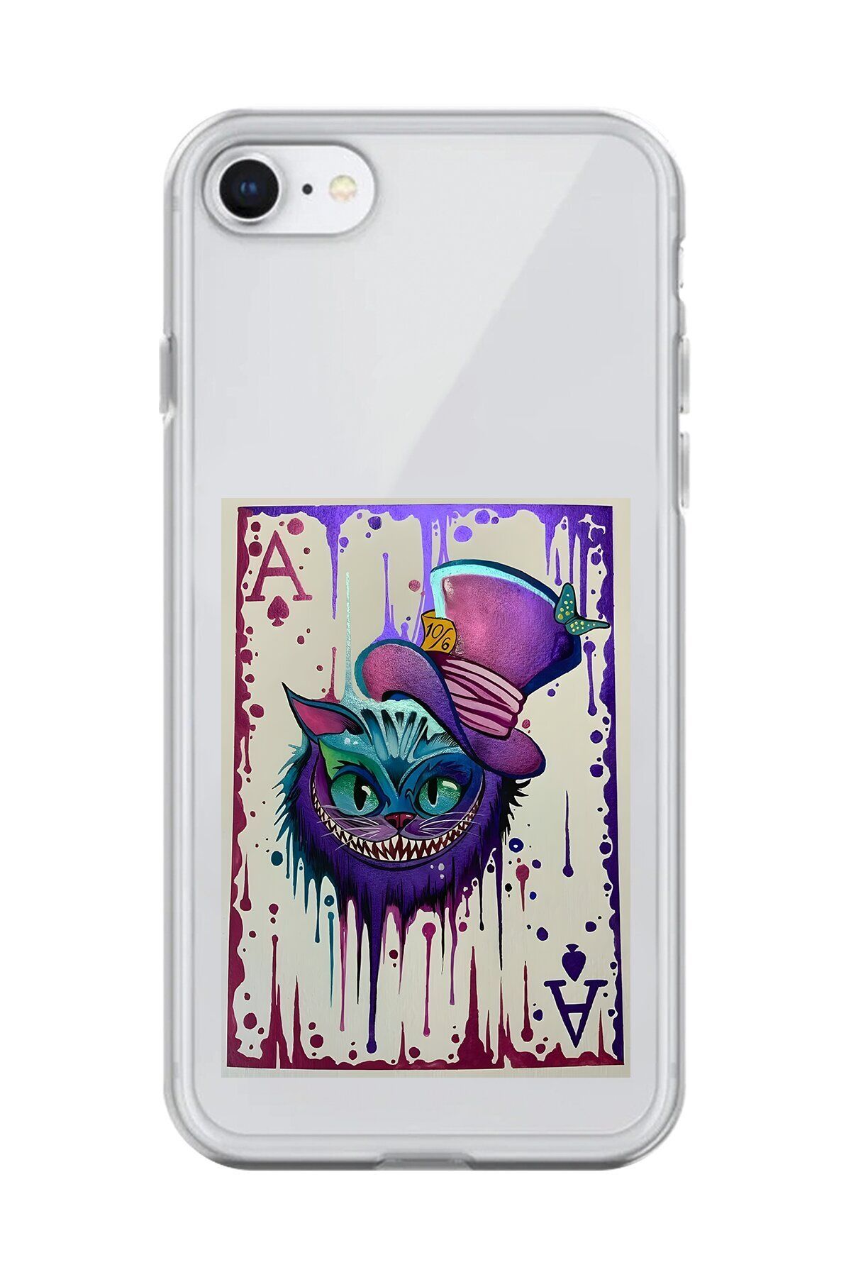 Dali Design iPhone 6 Uyumlu Şeffaf Kılıf Kartlar AS 1 Tasarımlı