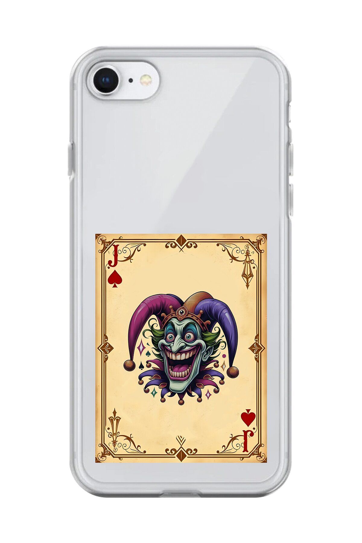 Dali Design iPhone 6S Plus Uyumlu Şeffaf Kılıf Kartlar Joker 2 Tasarımlı