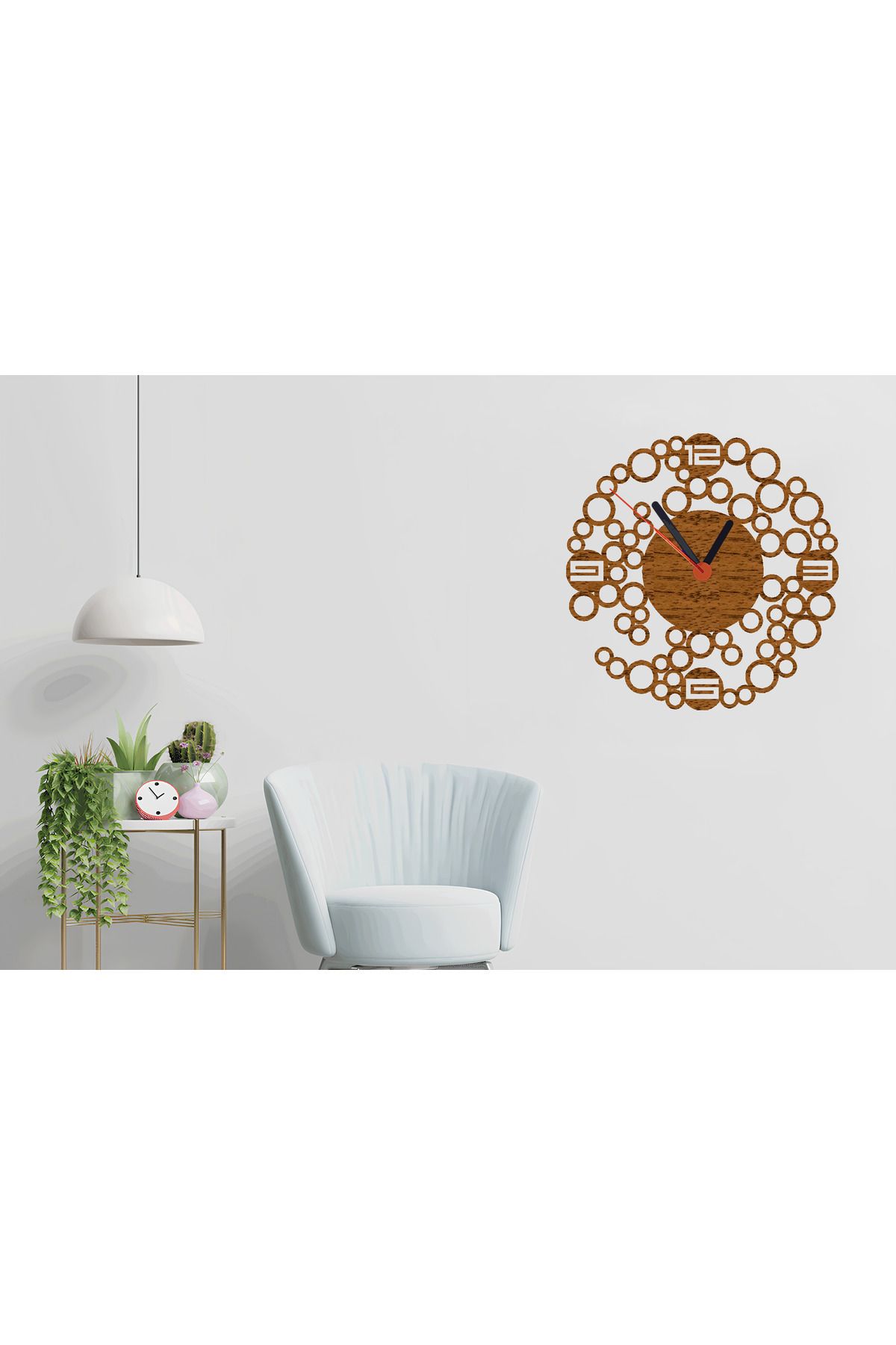 BaggyMood YUVARLAK ÇOK RENKLİ 40*40CM DUVAR SAATİ