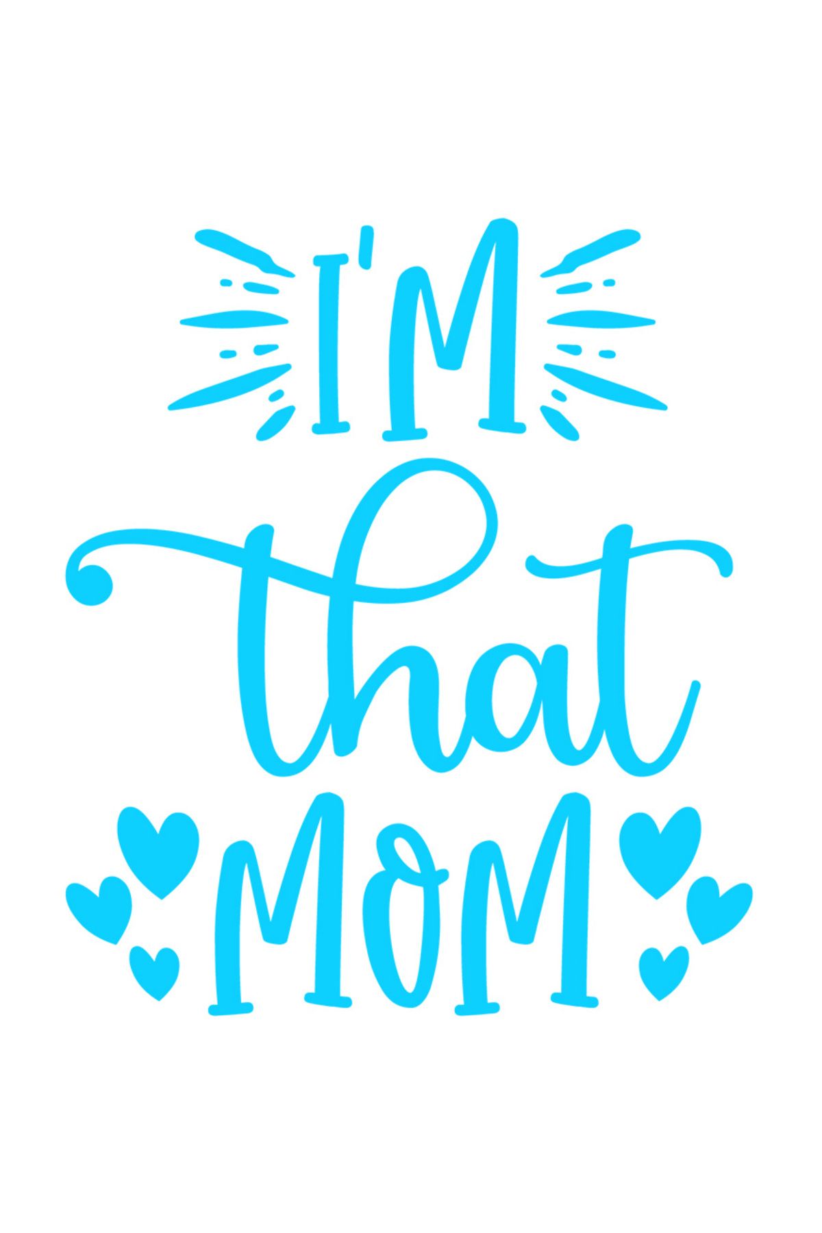 StoryGift Romania Sticker Eticheta 40cm Exterior Cu Inimioare Pentru O Mama Buna Si Iubita , Vinyl Albastru, 40 Cm - One Size