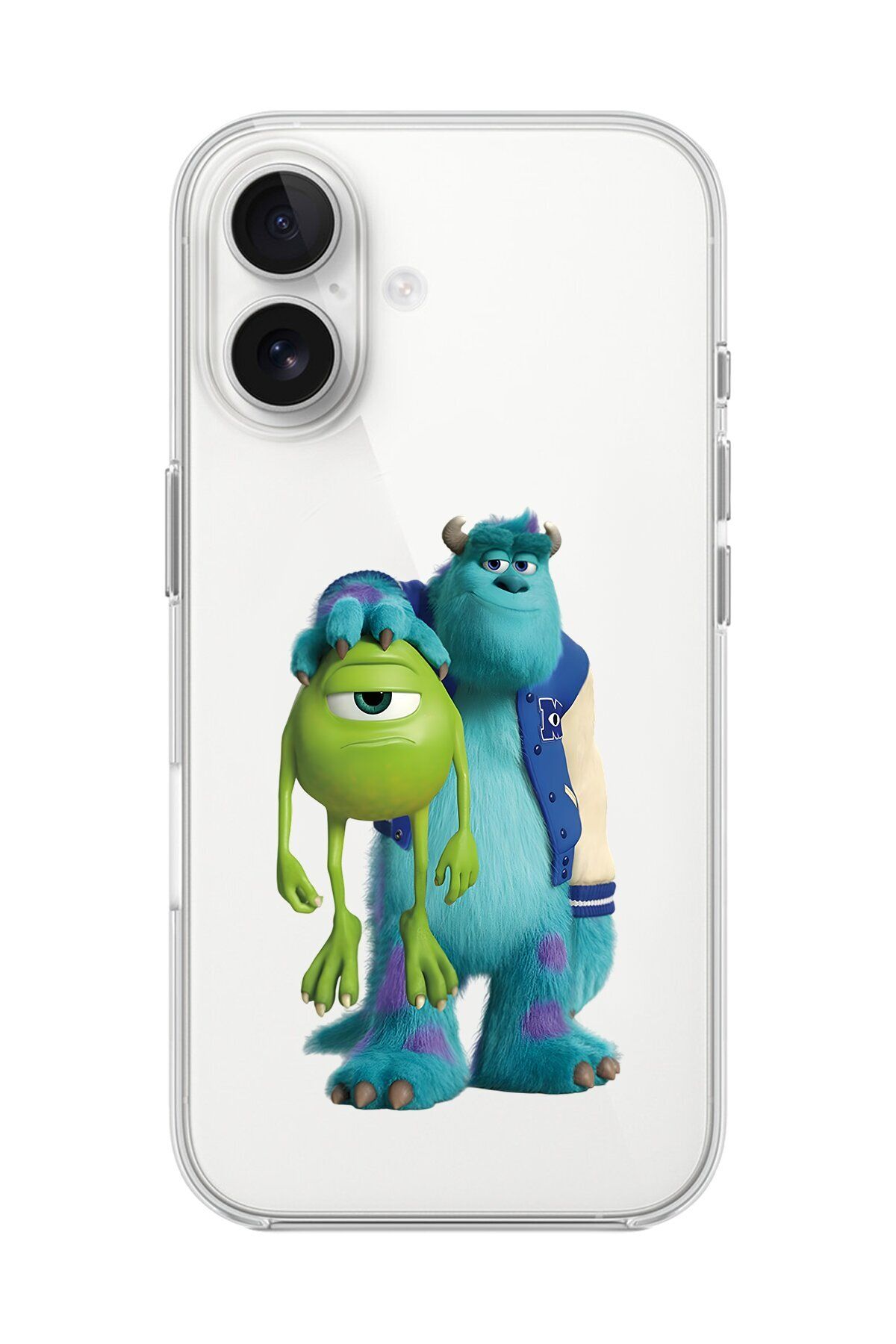 Dali Design iPhone 16 Uyumlu Şeffaf Kılıf Cartoon Sevimli Canavarlar 15 Tasarımlı
