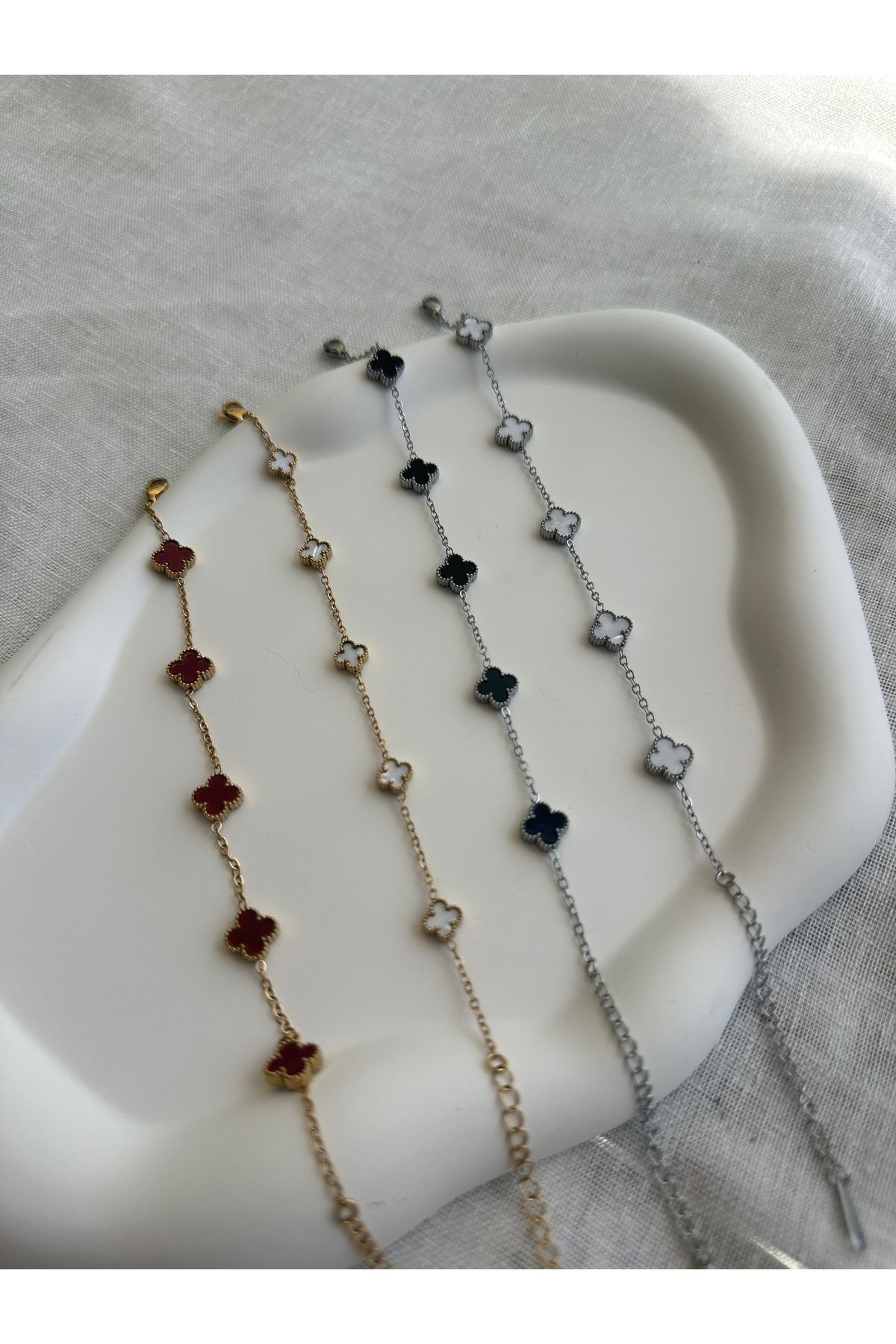 Staınless Şans Bileklik Small Bordo