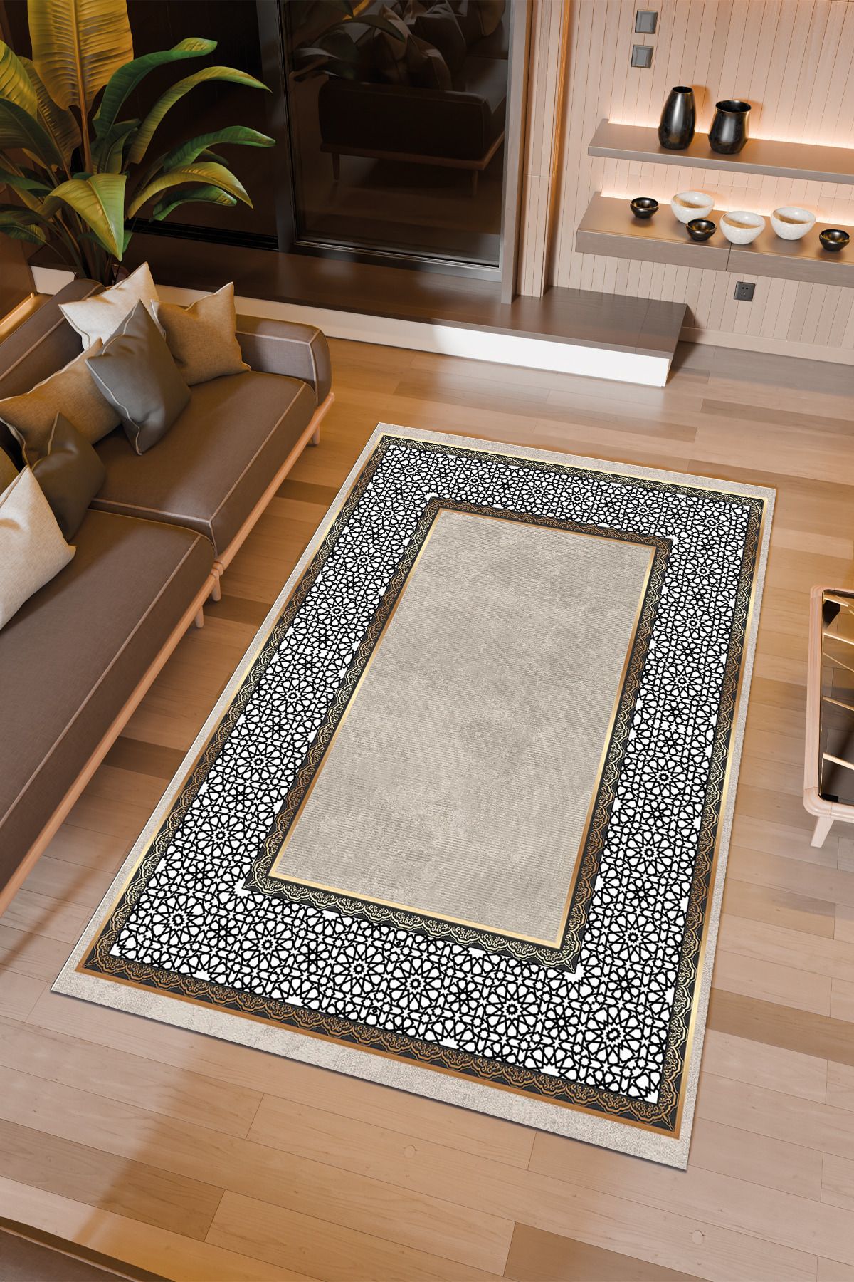 Halıcıoğlu home Dijital Baskı Makinede Yıkanabilir Kaymaz Taban Salon Halısı Yatak Odası Halısı & Yolluk Modelleri