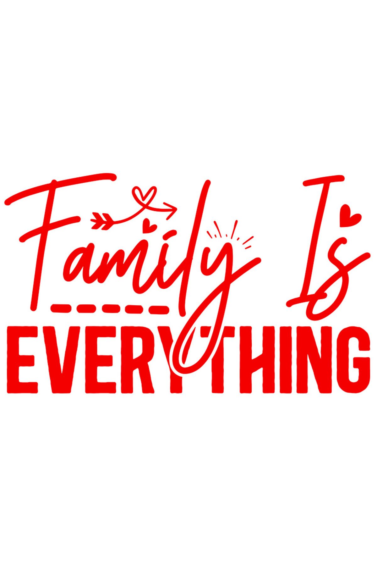 StoryGift Romania Sticker Eticheta 40cm Exterior Cu Mesajul In Engleza "family Is Everything" - Familia Este Tot - One Size