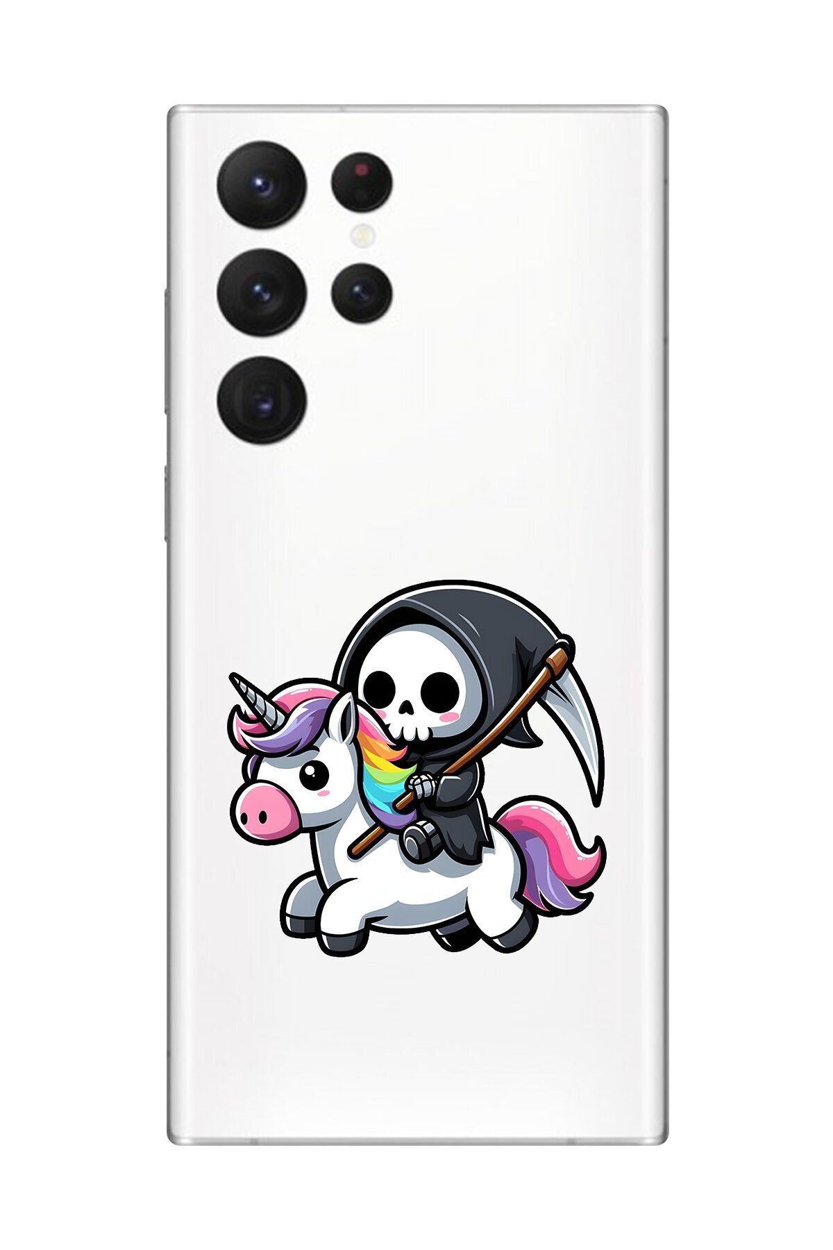 Dali Design Galaxy S22 Ultra Uyumlu Şeffaf Kılıf Şeffaf New Minies 1 Tasarımlı