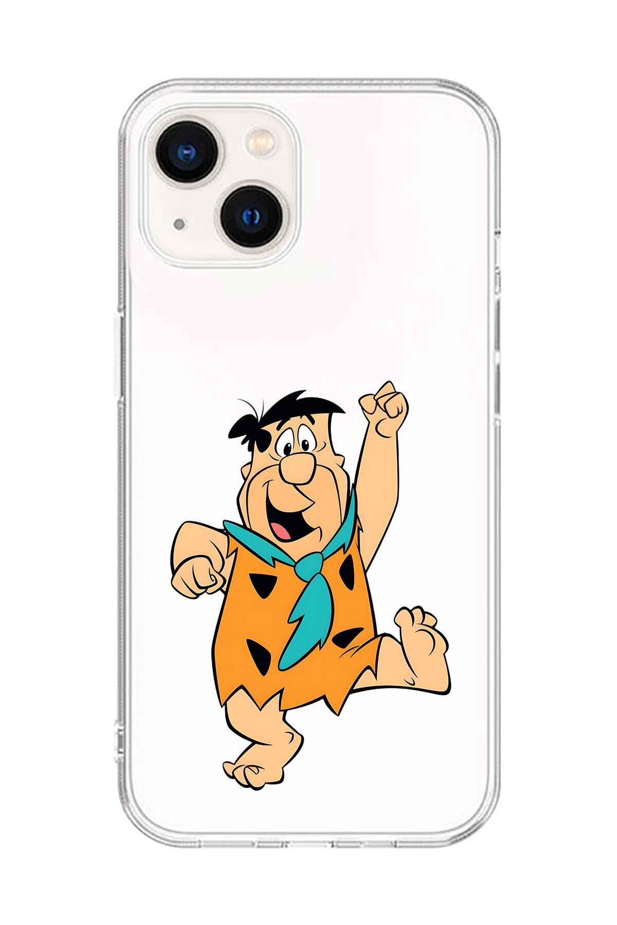Dali Design iPhone 13 Mini Uyumlu Şeffaf Kılıf Cartoon Çakmaktaş 3 Tasarımlı