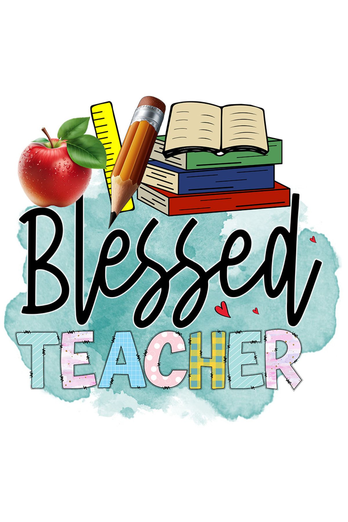StoryGift Romania Sticker Adeziv 90cm Cu Mesajul "blessed Teacher", Ilustratie, Pentru Copii, Scoala, Elev, Inva - One Size