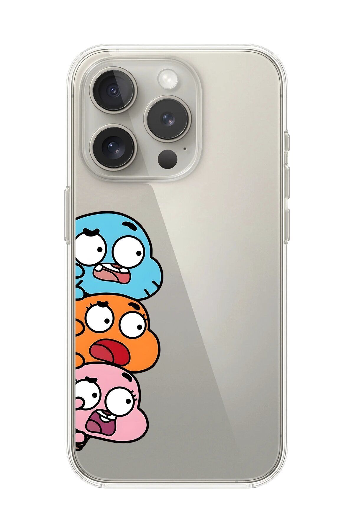 Dali Design iPhone 11 Pro Max Uyumlu Şeffaf Kılıf Cartoon Gumball 6 Tasarımlı