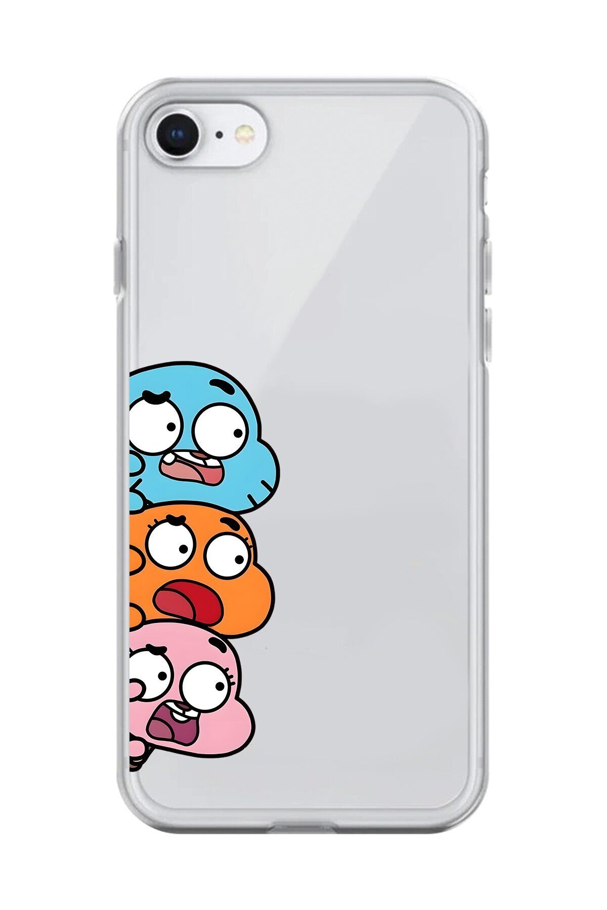 Dali Design iPhone 6S Plus Uyumlu Şeffaf Kılıf Cartoon Gumball 6 Tasarımlı