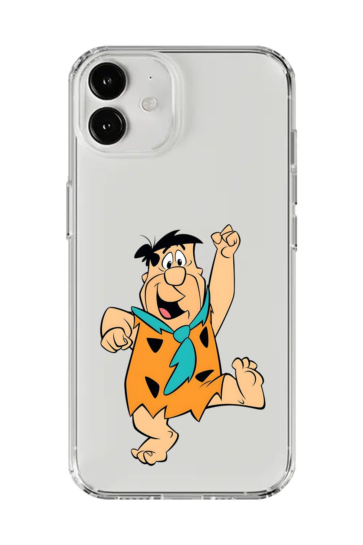 Dali Design iPhone 12 Uyumlu Şeffaf Kılıf Cartoon Çakmaktaş 3 Tasarımlı