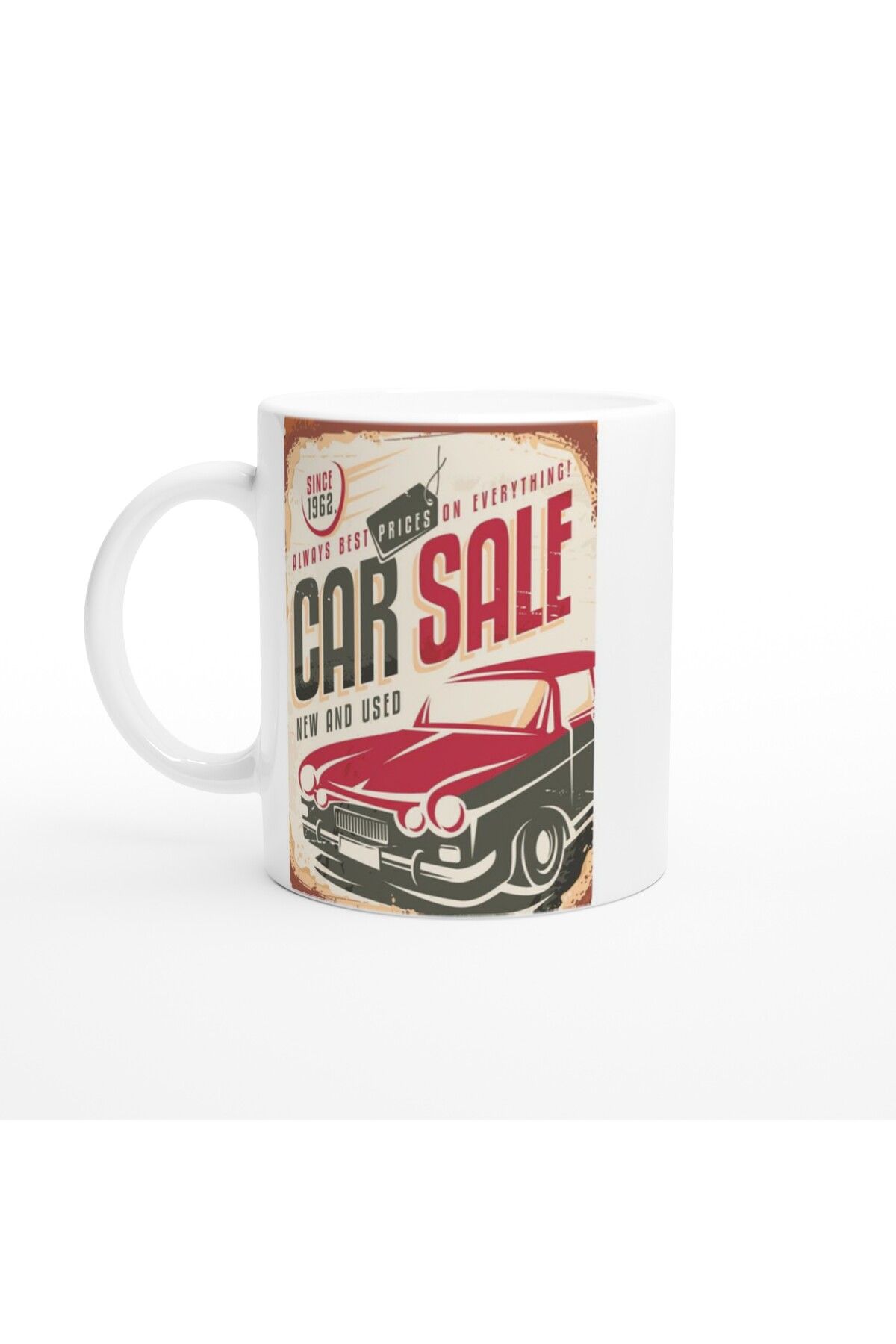Wisdom Rain Car Sale 1962 Retro Araba Baskılı Kupa Bardak