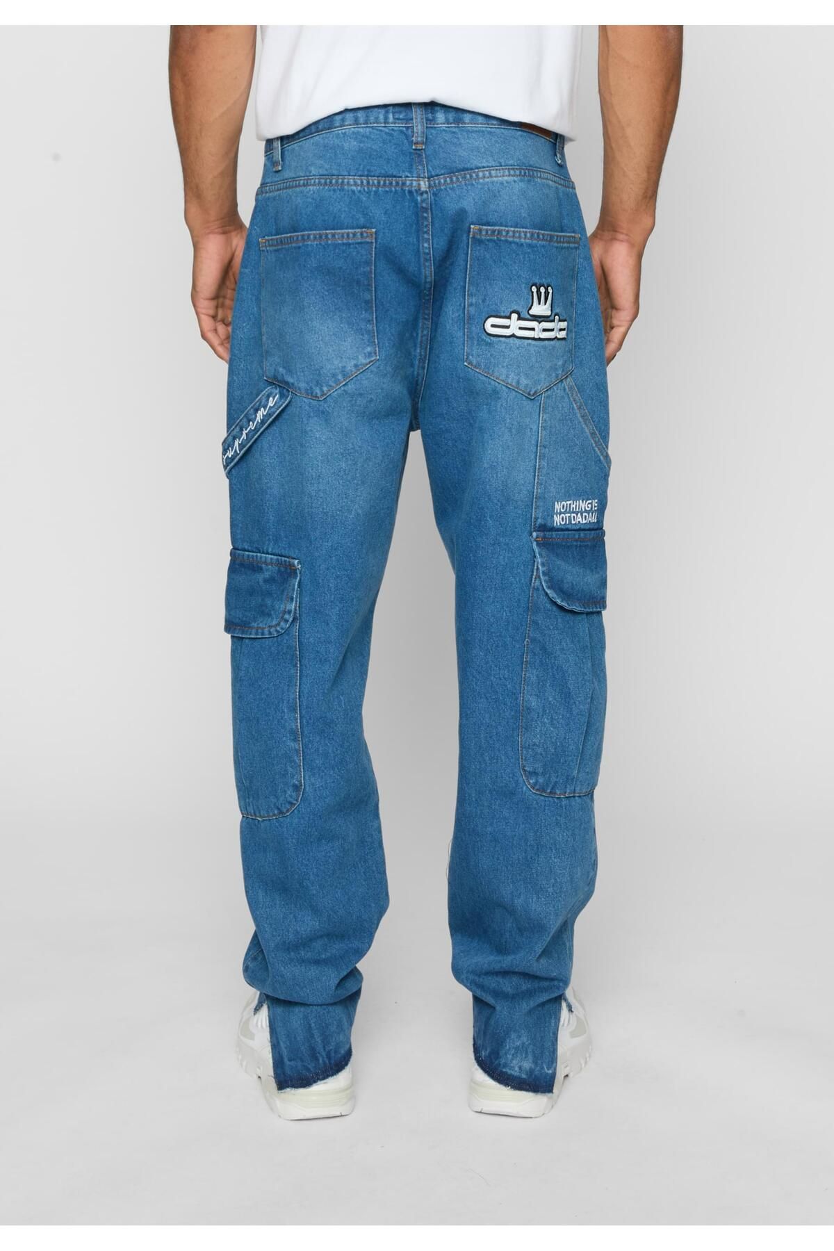 Dada Supreme-Worker Cut Off Cargo Baggy Jeans 4