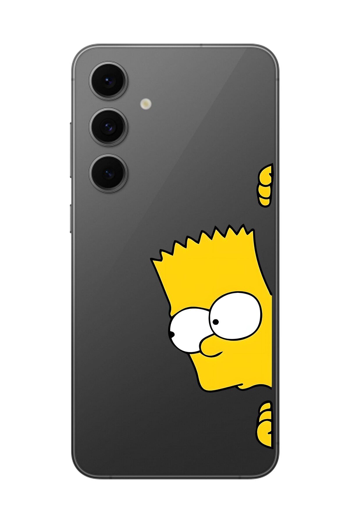 Dali Design Samsung Galaxy S24 FE Uyumlu Şeffaf Kılıf Cartoon Bart Simpson 16 Tasarımlı