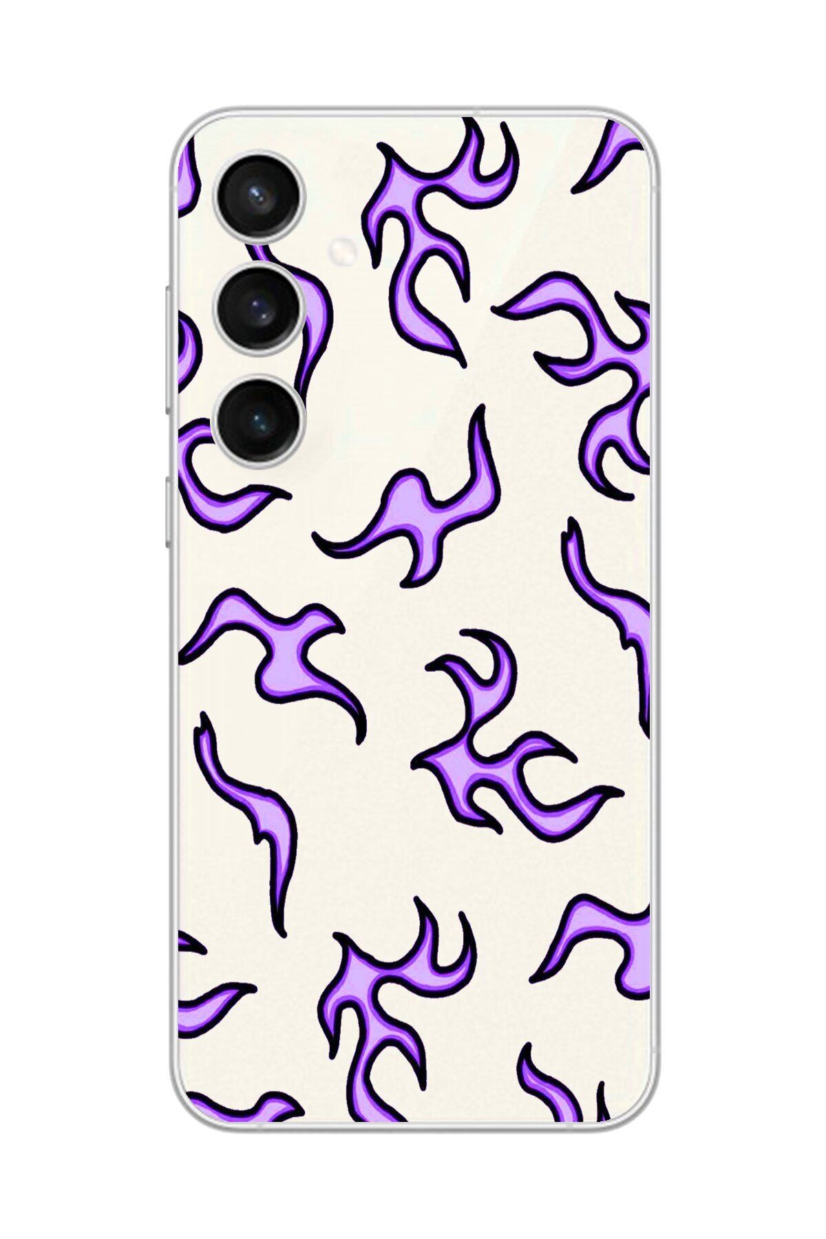 Dali Design Galaxy S23 Uyumlu Şeffaf Kılıf Şeffaf Wallpaper 3 Tasarımlı