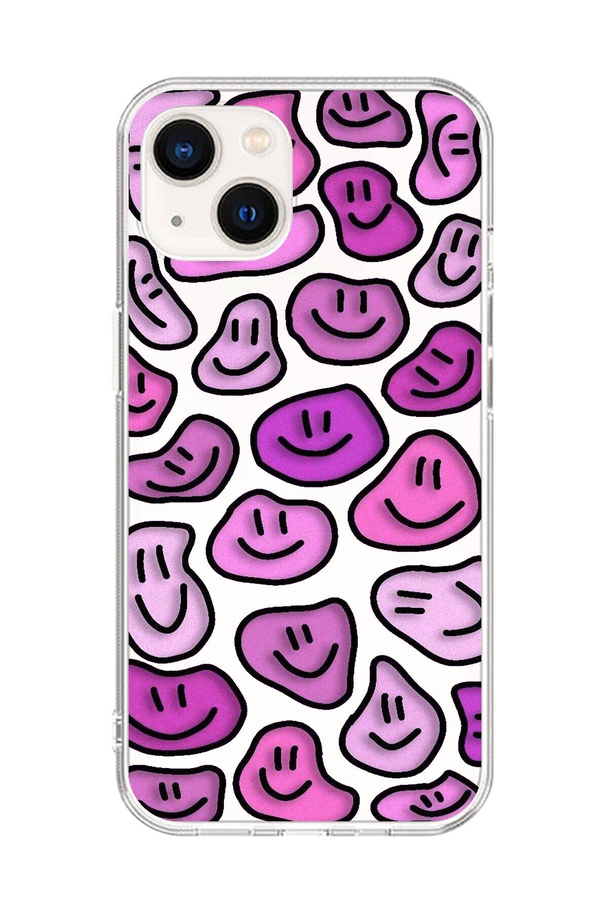 Dali Design iPhone 13 Mini Uyumlu Şeffaf Kılıf Şeffaf Wallpaper 7 Tasarımlı
