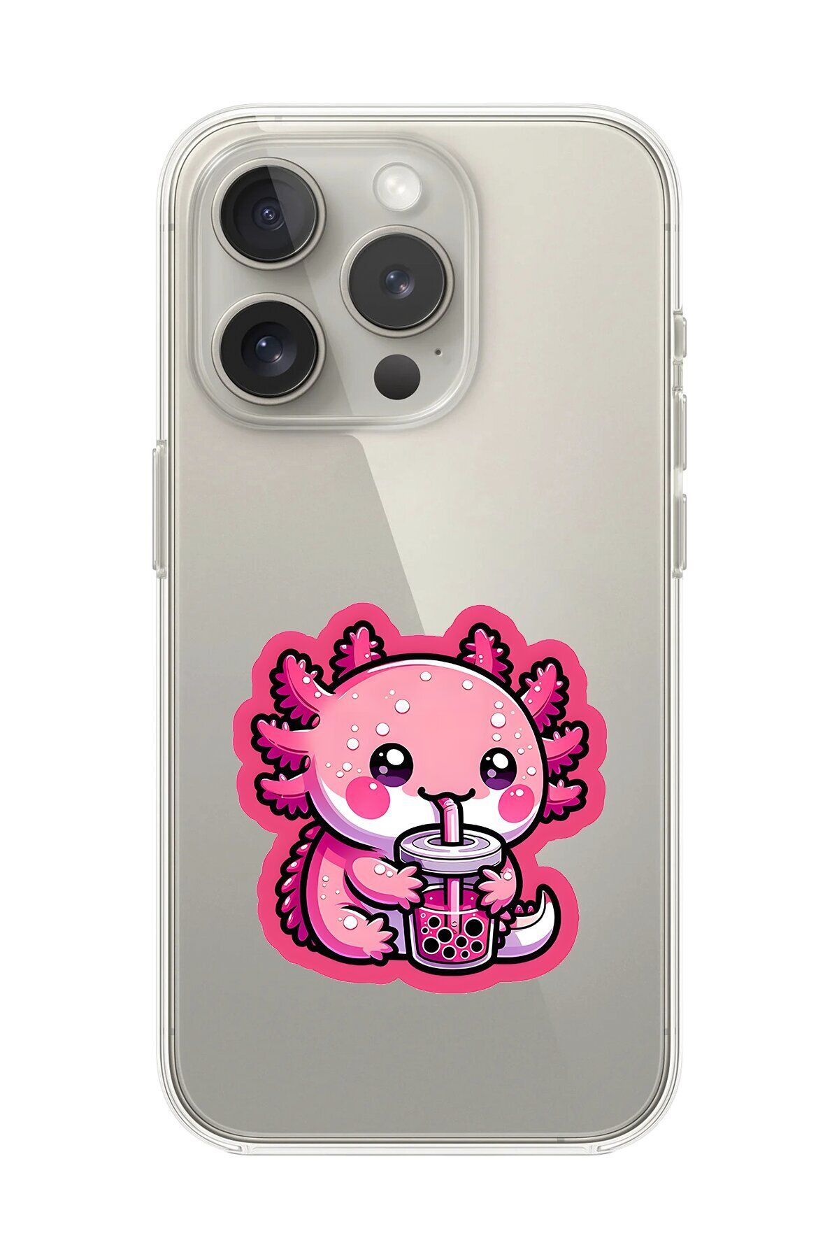 Dali Design iPhone 15 Pro Uyumlu Şeffaf Kılıf Şeffaf New Minies 4 Tasarımlı