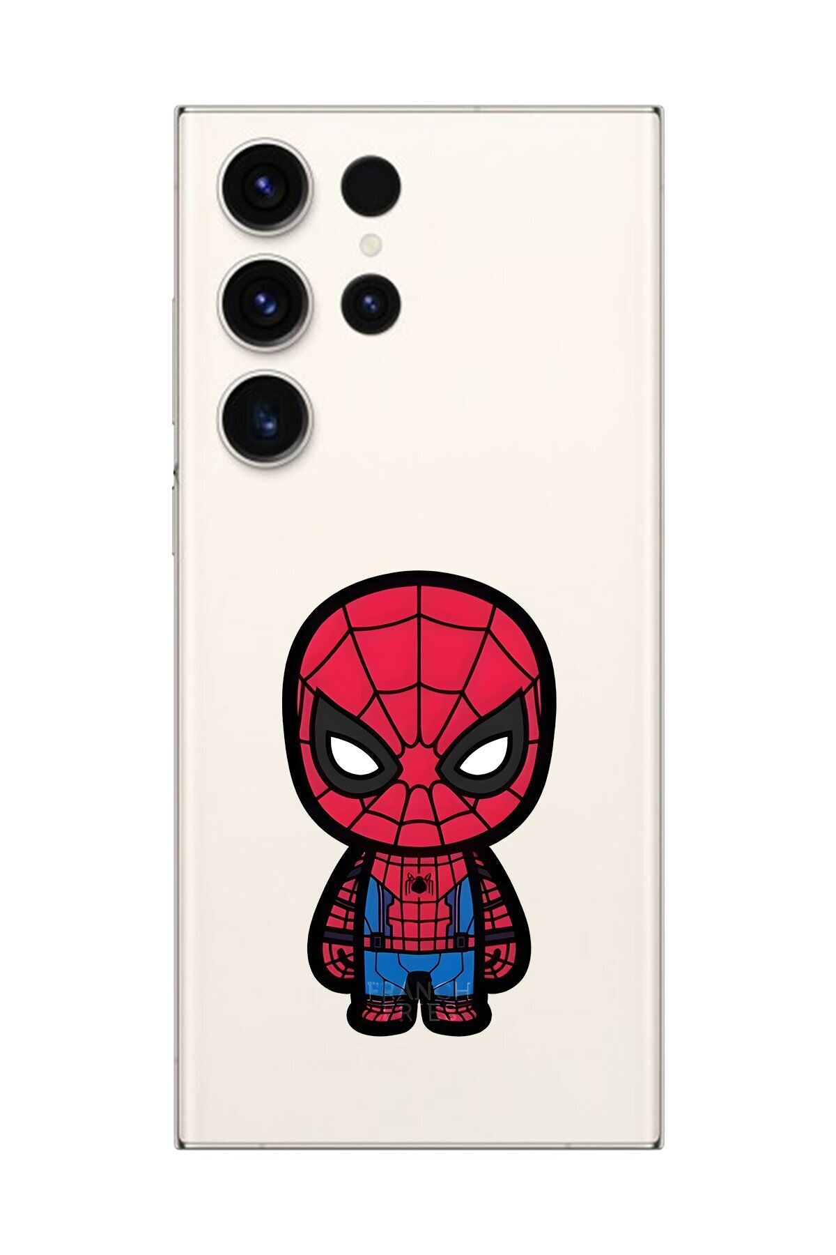 Dali Design Galaxy S23 Ultra Uyumlu Şeffaf Kılıf Chibi Spider-Man 7 Tasarımlı