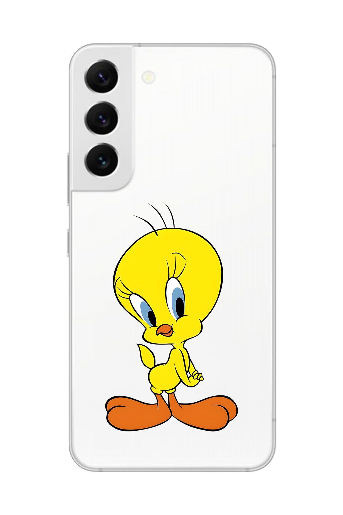 Dali Design Samsung Galaxy S22 Uyumlu Şeffaf Kılıf Cartoon Tweety 17 Tasarımlı