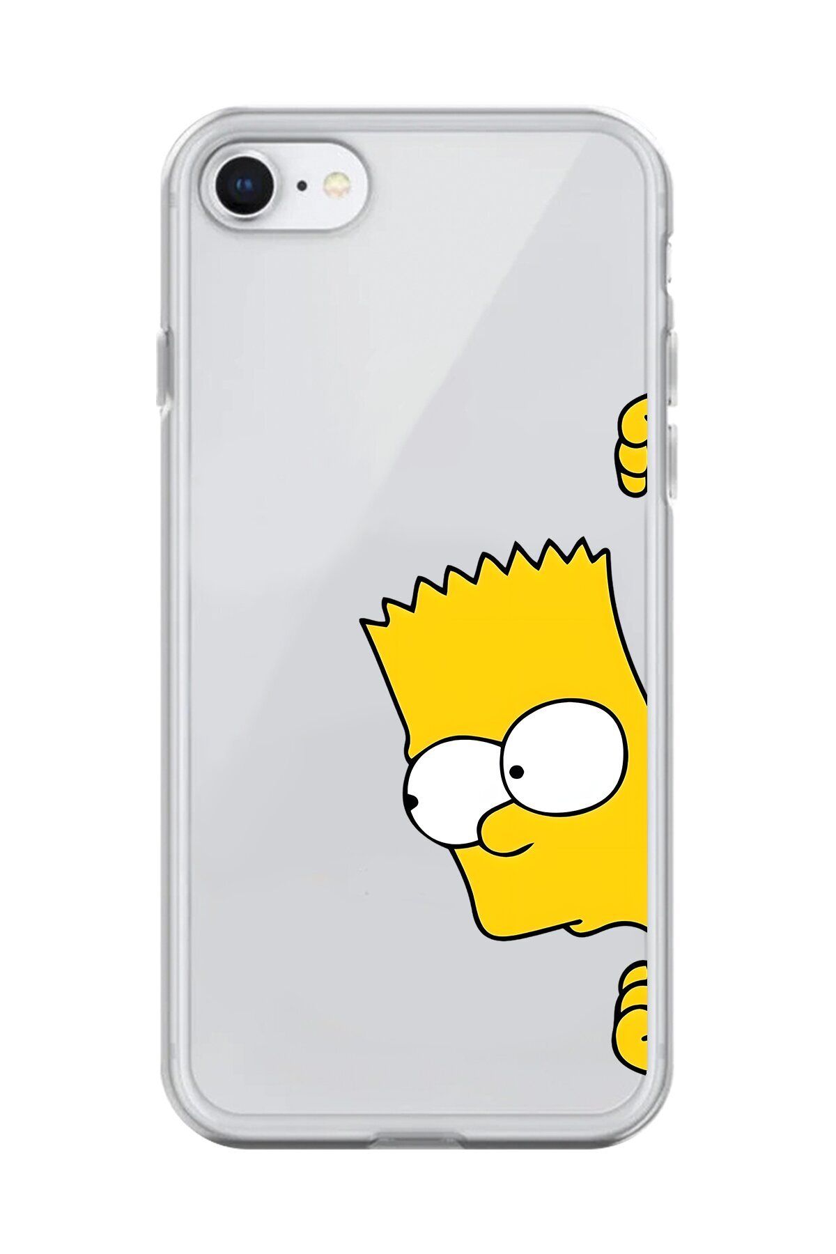 Dali Design iPhone 6S Uyumlu Şeffaf Kılıf Cartoon Bart Simpson 16 Tasarımlı