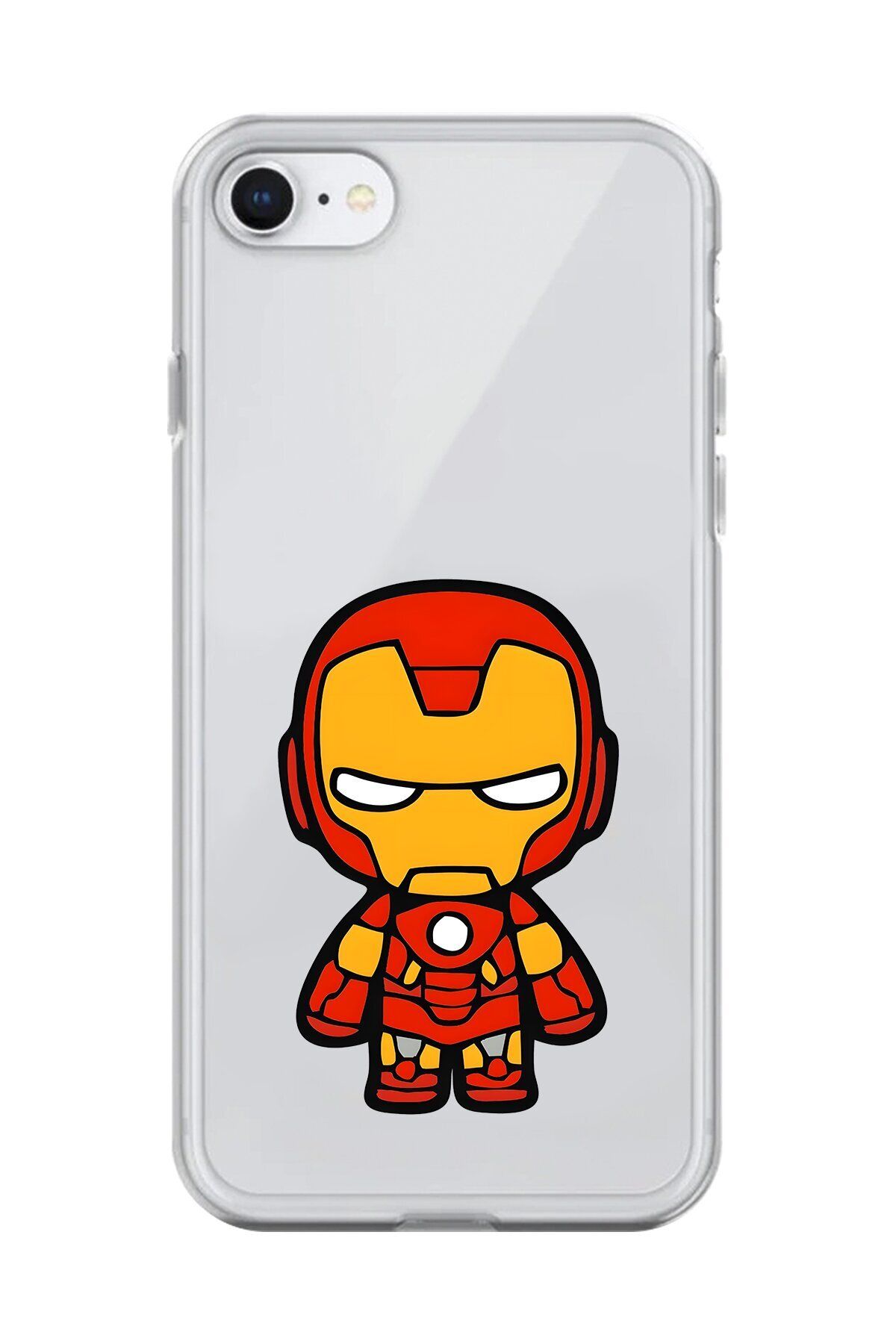 Dali Design iPhone 6S Uyumlu Şeffaf Kılıf Chibi Iron-Man 2 Tasarımlı