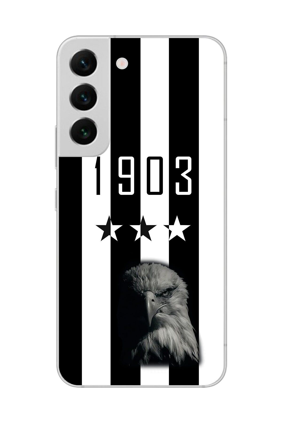 Dali Design Samsung Galaxy S22+ Uyumlu Şeffaf Kılıf Şeffaf 1907 Boğa Tasarımlı