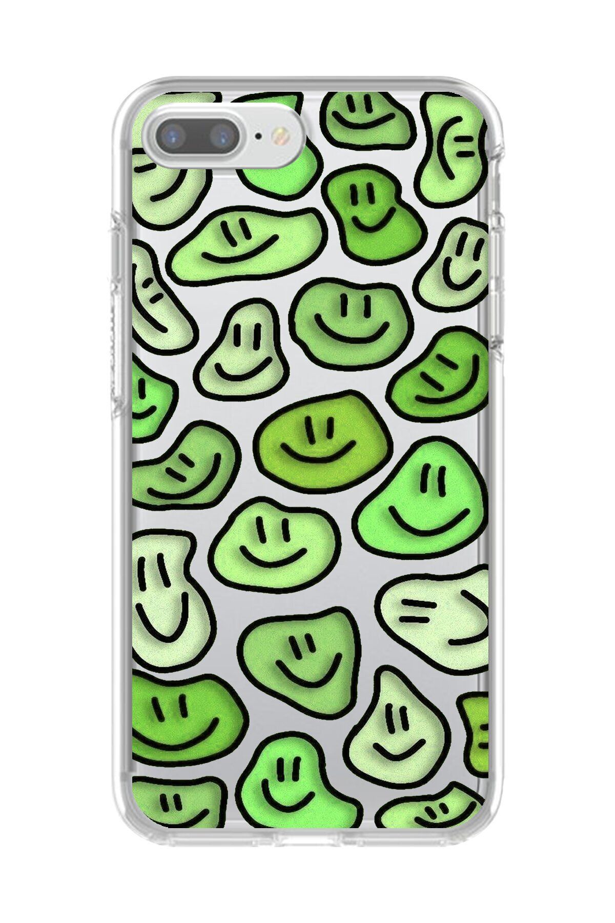 Dali Design iPhone 7 Plus Uyumlu Şeffaf Kılıf Şeffaf Wallpaper 9 Tasarımlı