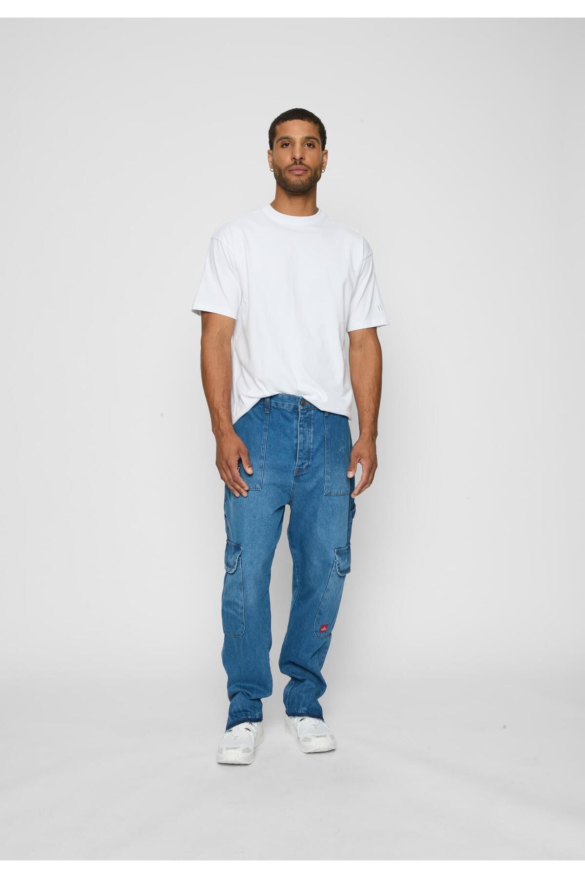 Dada Supreme-Worker Cut Off Cargo Baggy Jeans 5