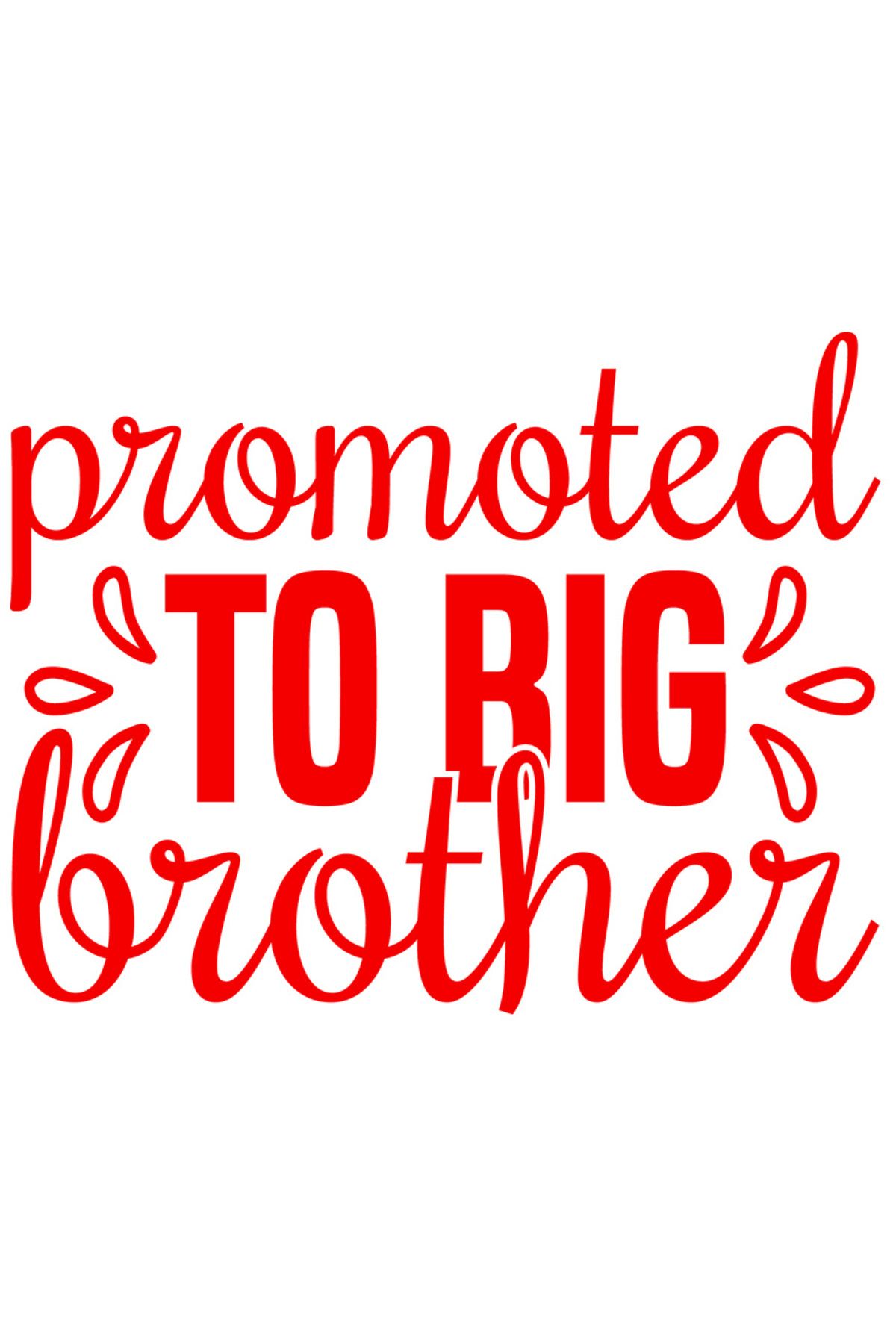 StoryGift Romania Sticker Exterior Pentru Un Frate Mai Mare Cu Mesajul In Engleza "promoted To Big Brother - One Size