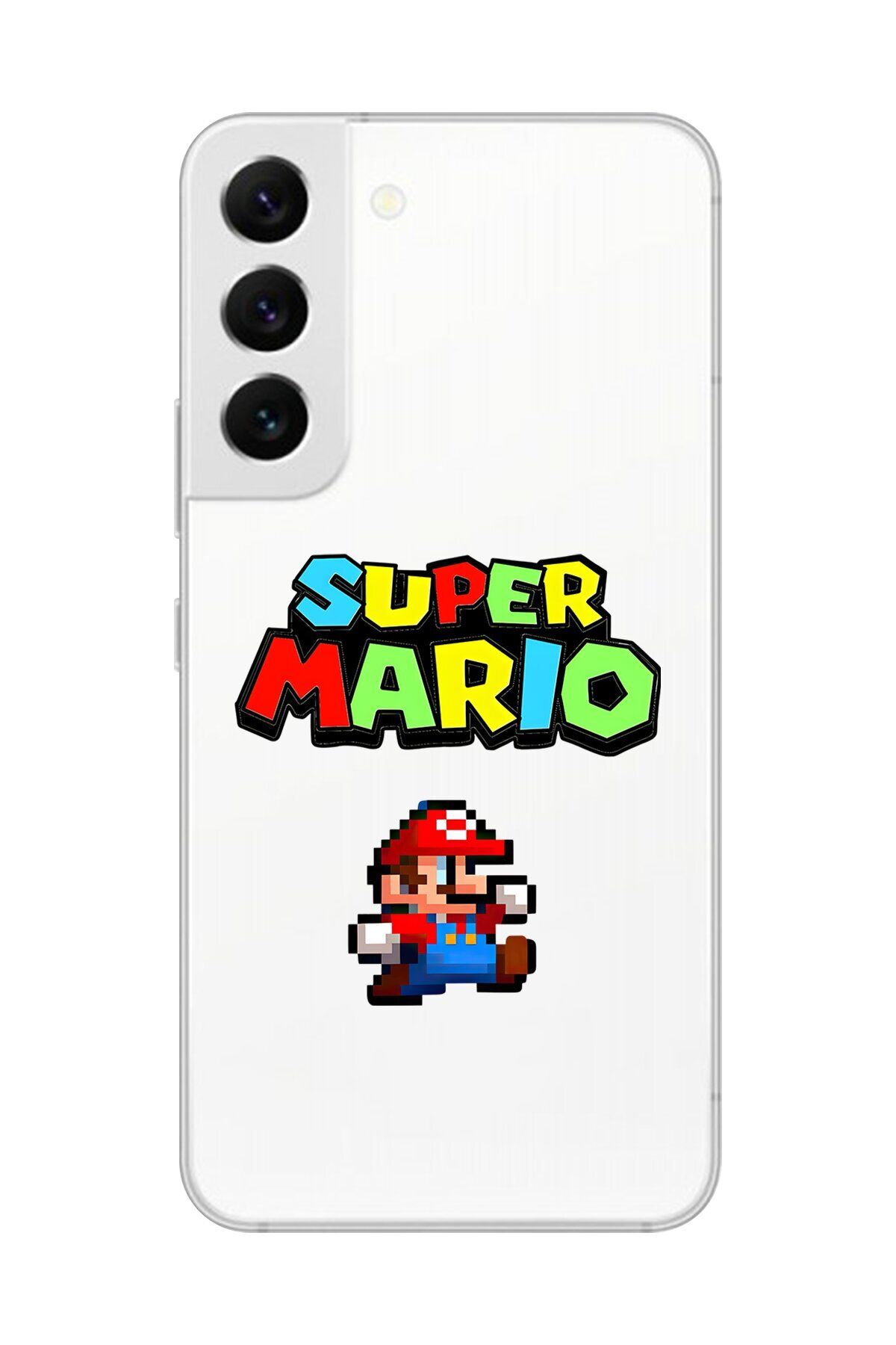 Dali Design Samsung Galaxy S22 Uyumlu Şeffaf Kılıf 2 Mario Tasarımlı