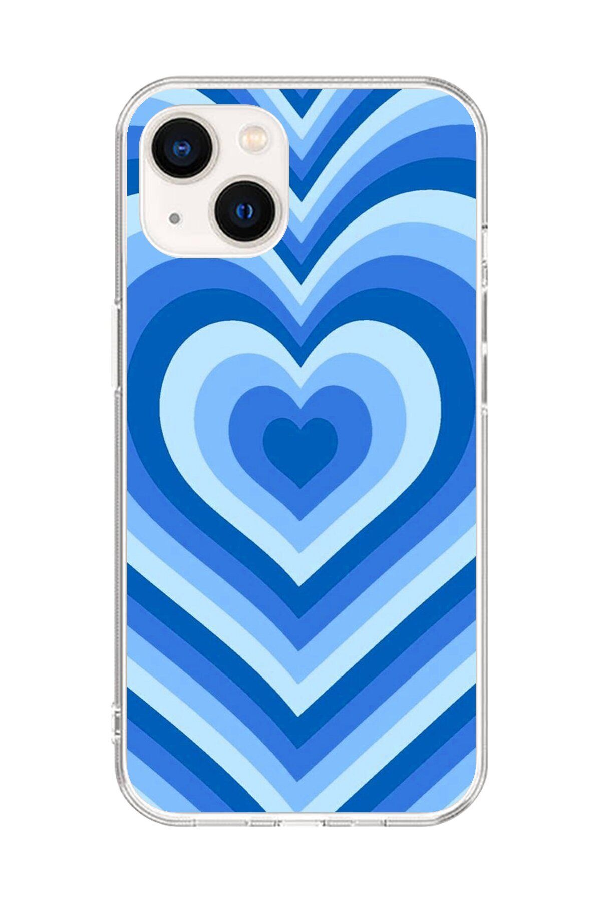 Dali Design iPhone 13 Mini Uyumlu Şeffaf Kılıf Kalp 4 Tasarımlı