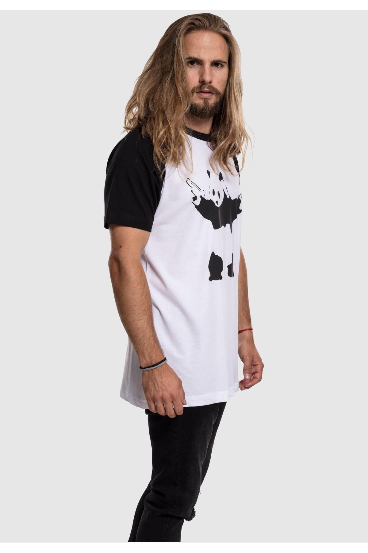 Merchcode-Herren Brandalised - Banksy´s Graffiti Panda Raglan Tee 6