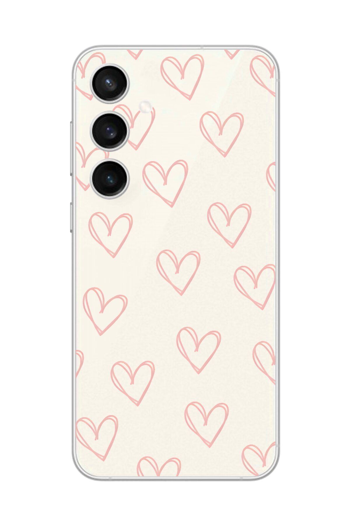 Dali Design Galaxy S23+ Uyumlu Şeffaf Kılıf Şeffaf Kalp 2 Tasarımlı