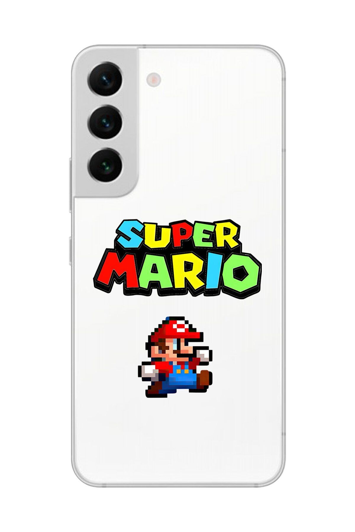 Dali Design Samsung Galaxy S22+ Uyumlu Şeffaf Kılıf 2 Mario Tasarımlı