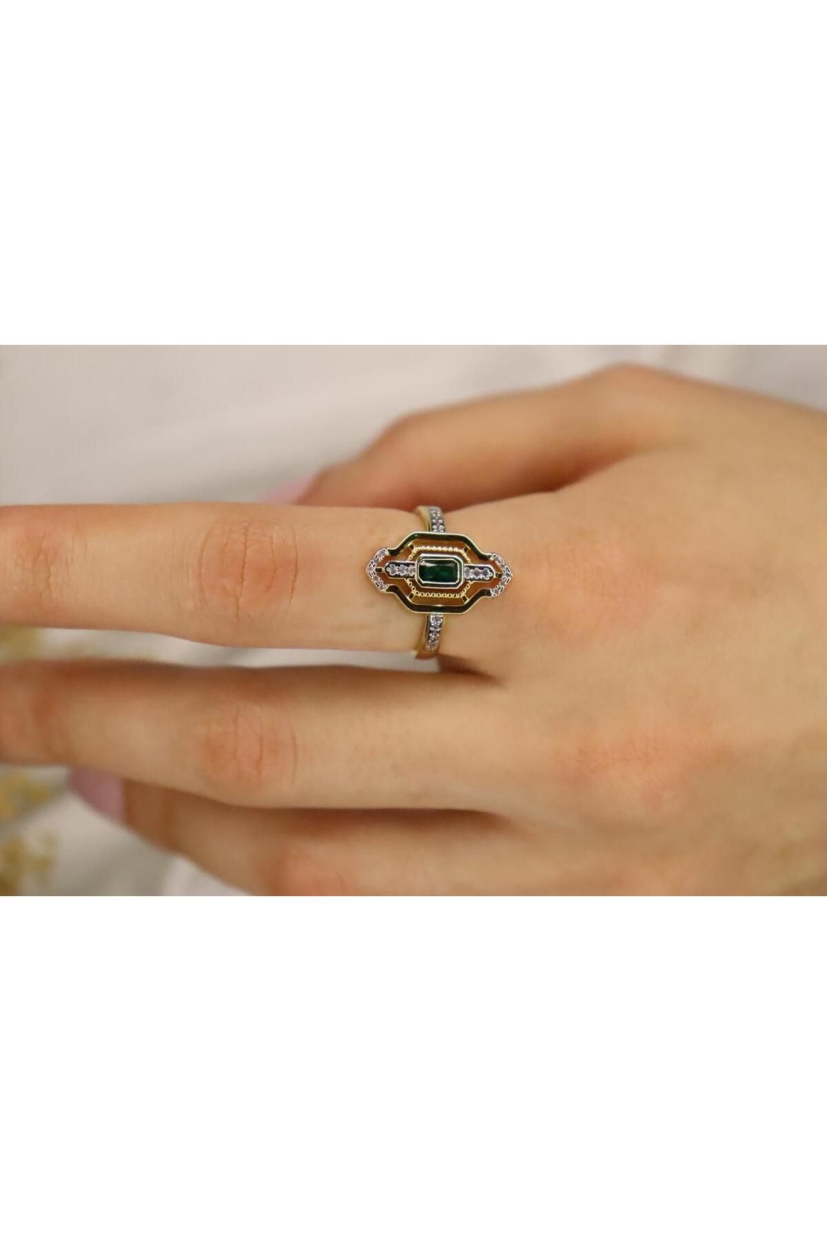 mercanjewelry 14k ayarlanabilir Zirkon Taşlı Vip Yüzük