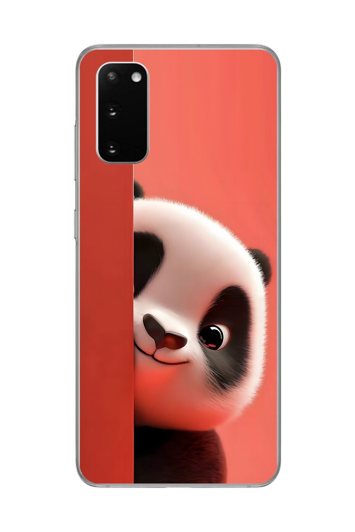 Dali Design Samsung Galaxy S20+ Uyumlu Şeffaf Kılıf 4 Peluş Panda Tasarımlı