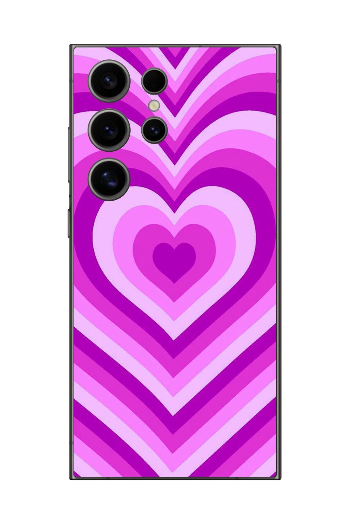 Dali Design Galaxy S24 Ultra Uyumlu Şeffaf Kılıf Kalp 2 Tasarımlı