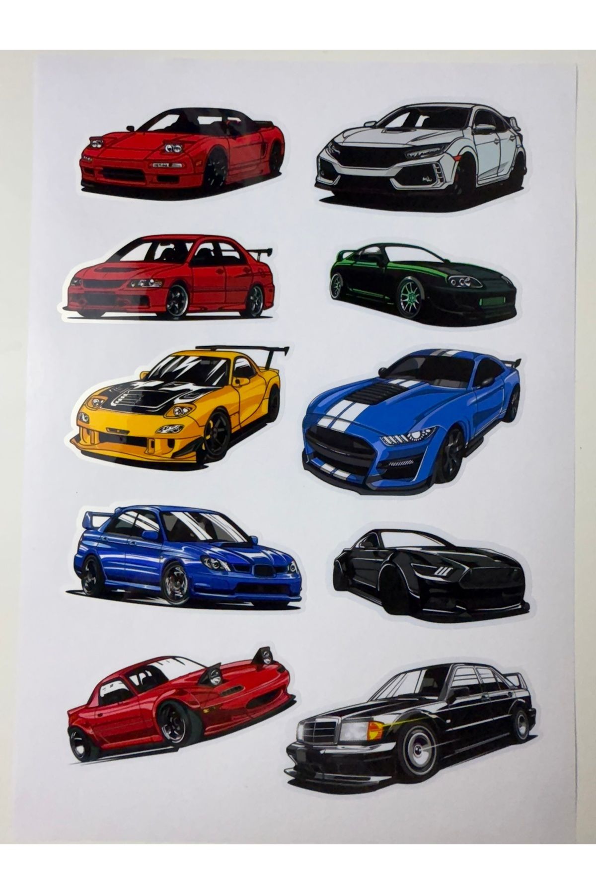 cakaybu Araba Sticker ( Etiket ) notebook,kask, duvar, bisiklet, motosiklet, dolap, kapı A4 Boyutlarında