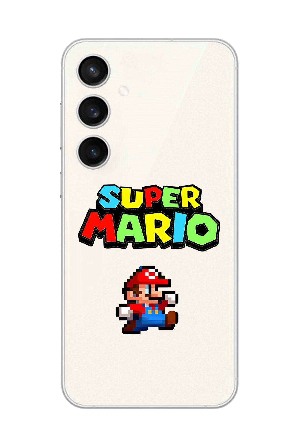 Dali Design Samsung Galaxy S23+ Uyumlu Şeffaf Kılıf 2 Mario Tasarımlı