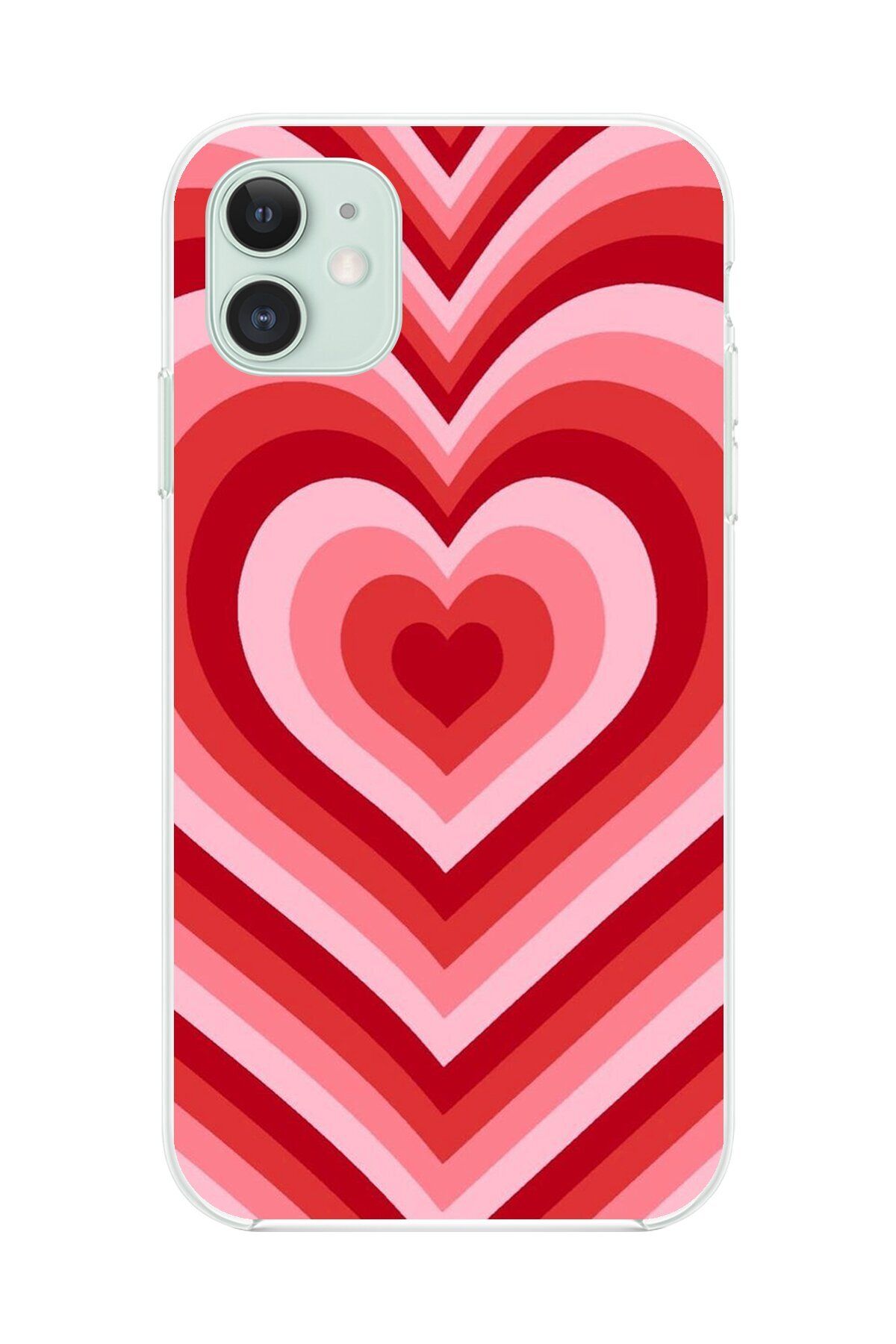 Dali Design iPhone 11 Uyumlu Şeffaf Kılıf Kalp 3 Tasarımlı