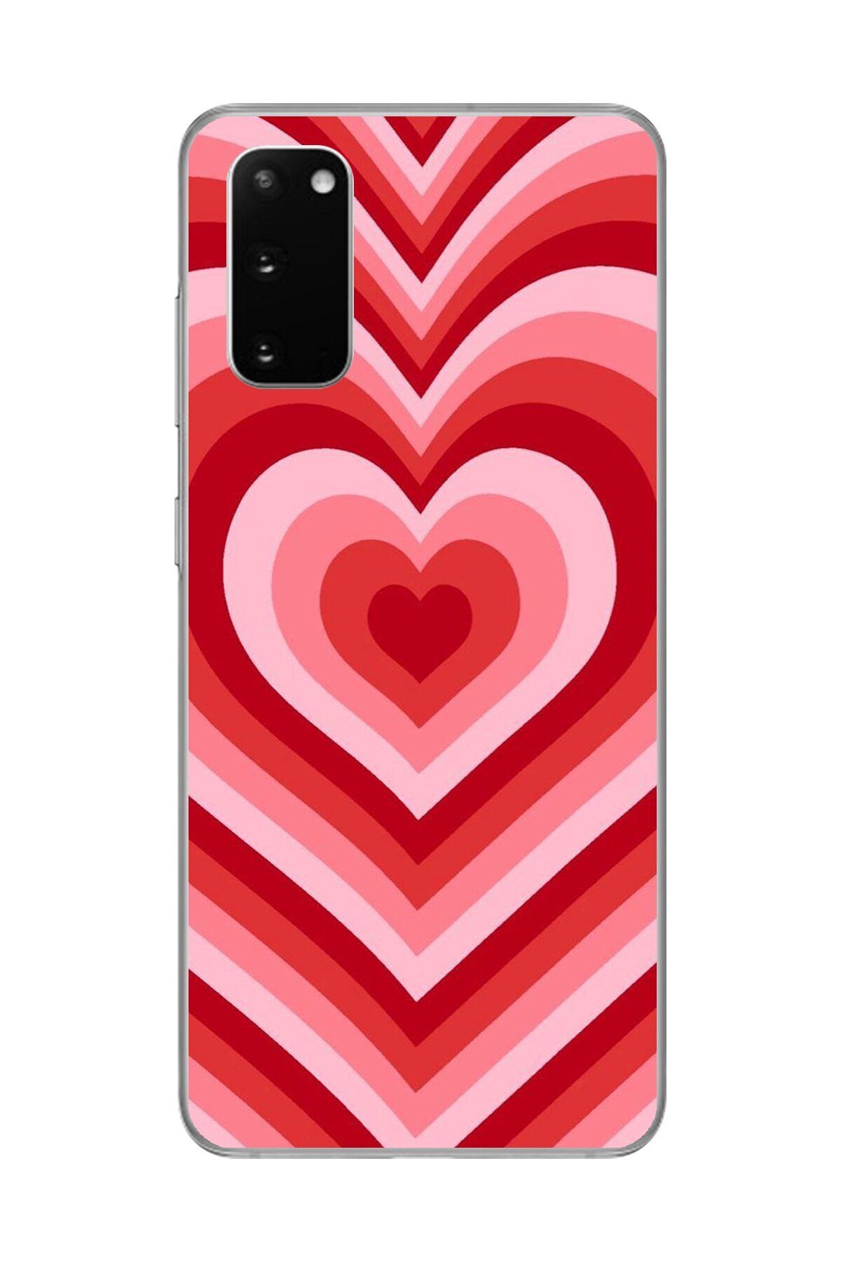 Dali Design Galaxy S20 Uyumlu Şeffaf Kılıf Kalp 3 Tasarımlı