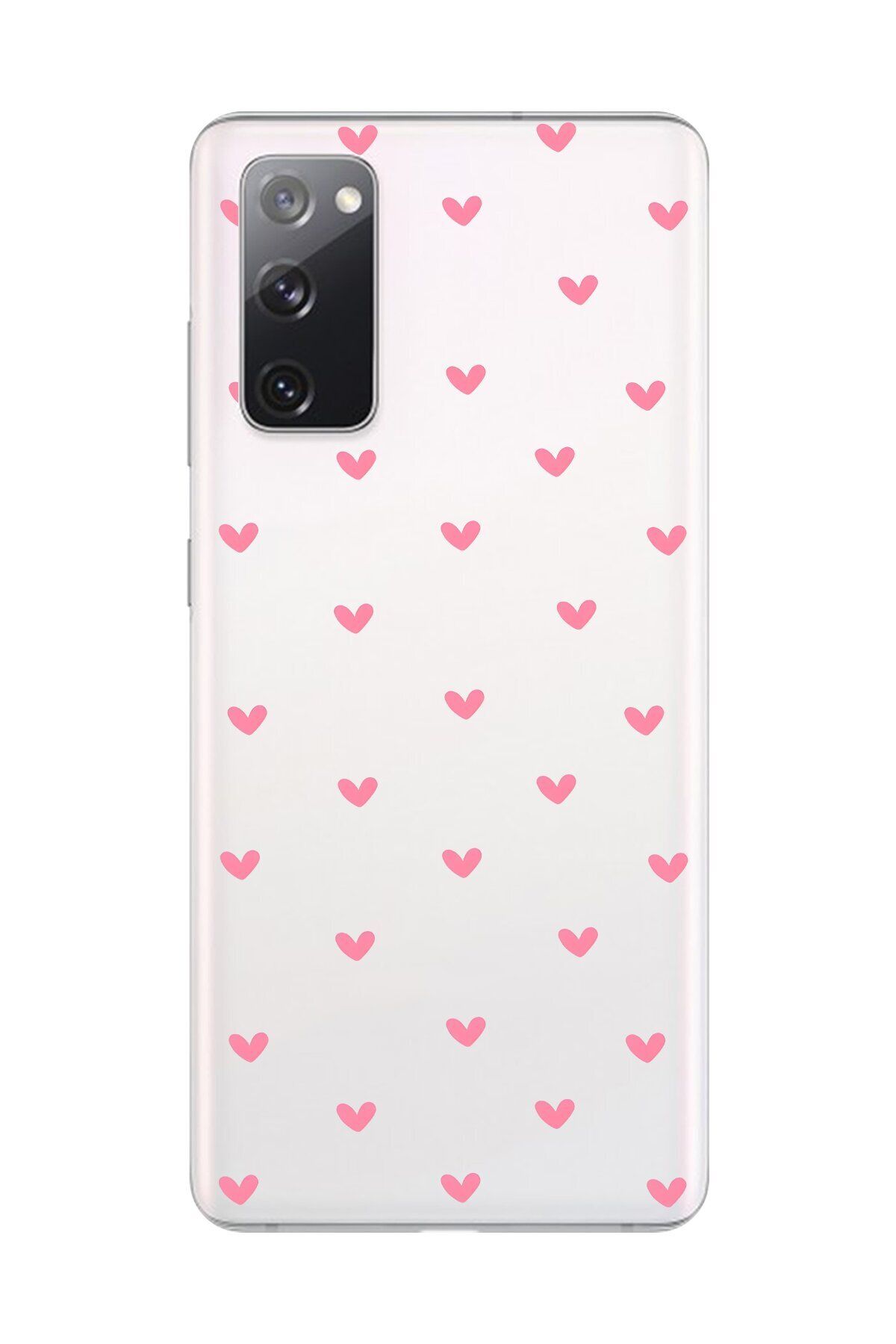 Dali Design Galaxy S20 FE Uyumlu Şeffaf Kılıf Şeffaf Kalp 1 Tasarımlı