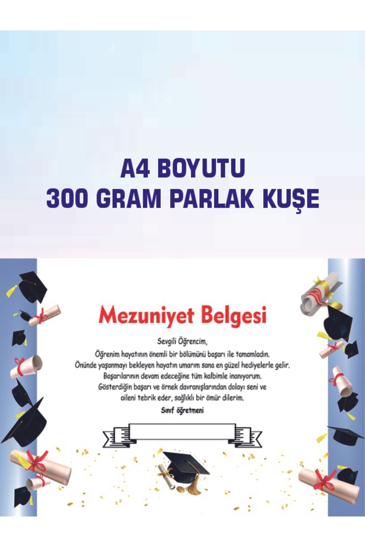 Okul Materyali MEZUNİYET BELGESİ 20 ADET