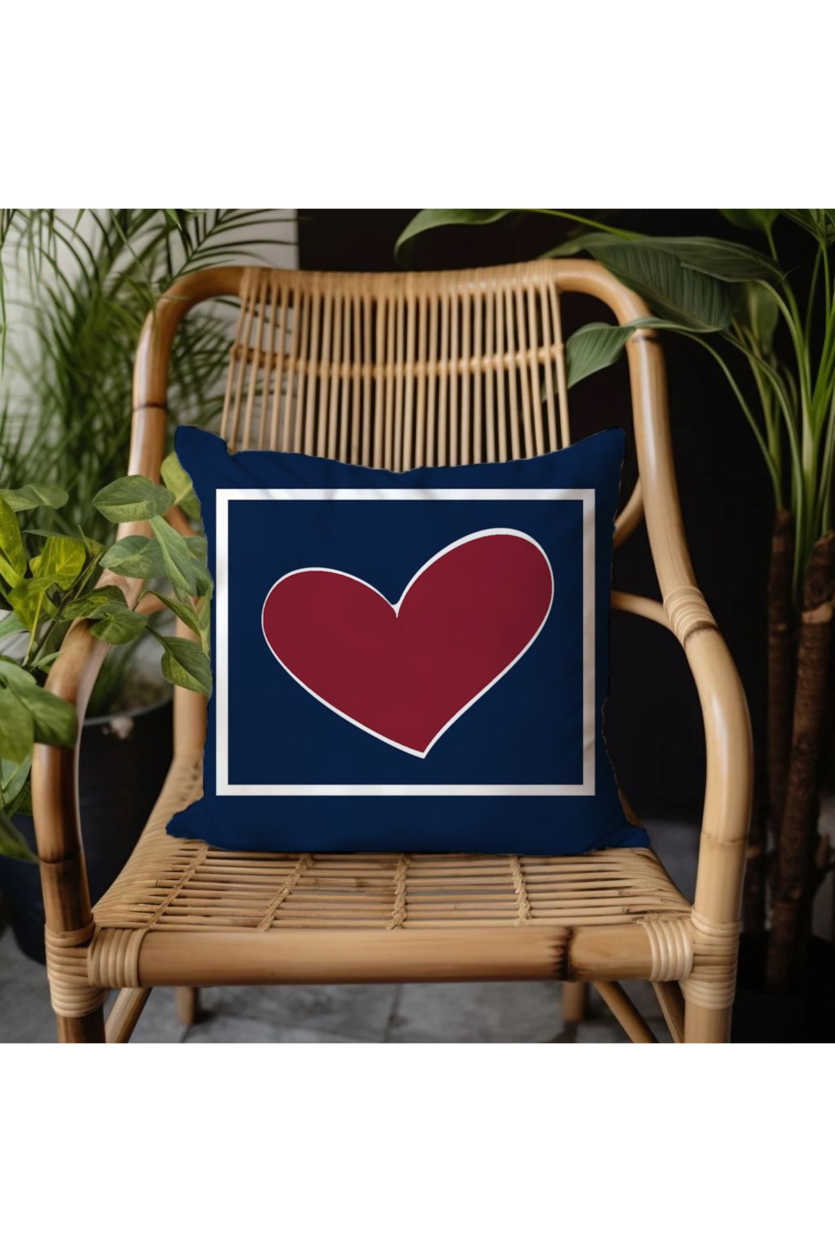 GREENDECOR Kalp İşareti Elyaf Dolgulu Kırlent Aşk Süs Yastık Dekoratif Kırlent 25x25 Ya Da 40x40cm Hediyelik