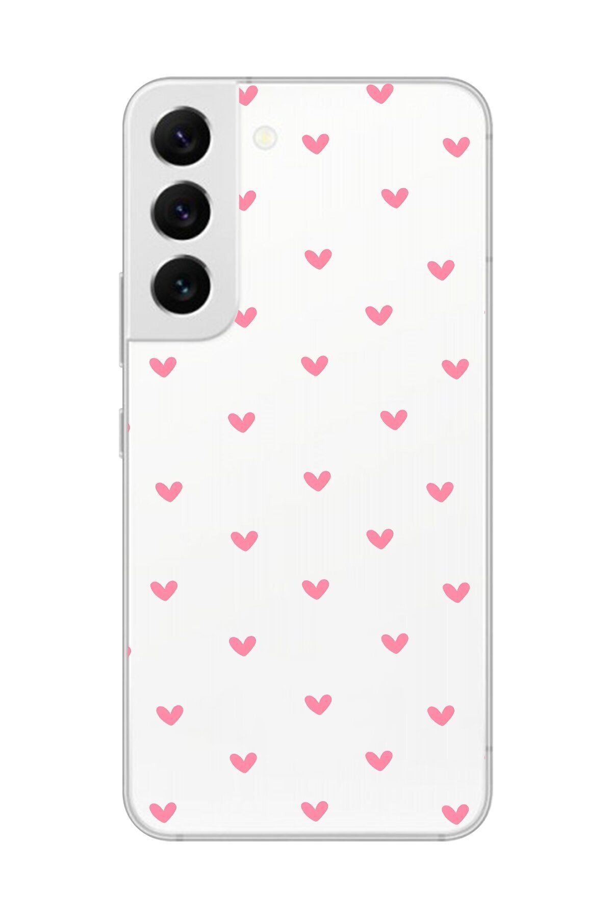 Dali Design Galaxy S22 Uyumlu Şeffaf Kılıf Şeffaf Kalp 1 Tasarımlı