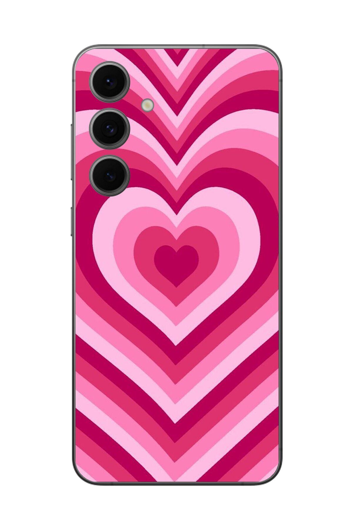 Dali Design Galaxy S24 FE Uyumlu Şeffaf Kılıf Kalp 1 Tasarımlı