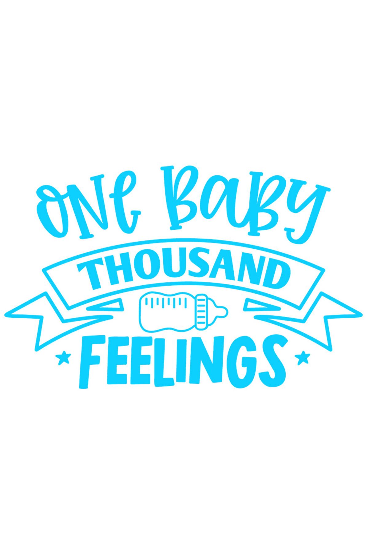 StoryGift Romania Sticker Eticheta 50cm Exterior Cu Textul "one Baby, Thousand Feelings" - Un Bebelus O Mie De S - One Size