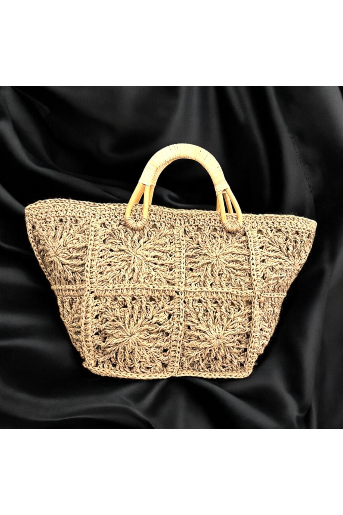 Allen Accessories Hasır örme çanta
