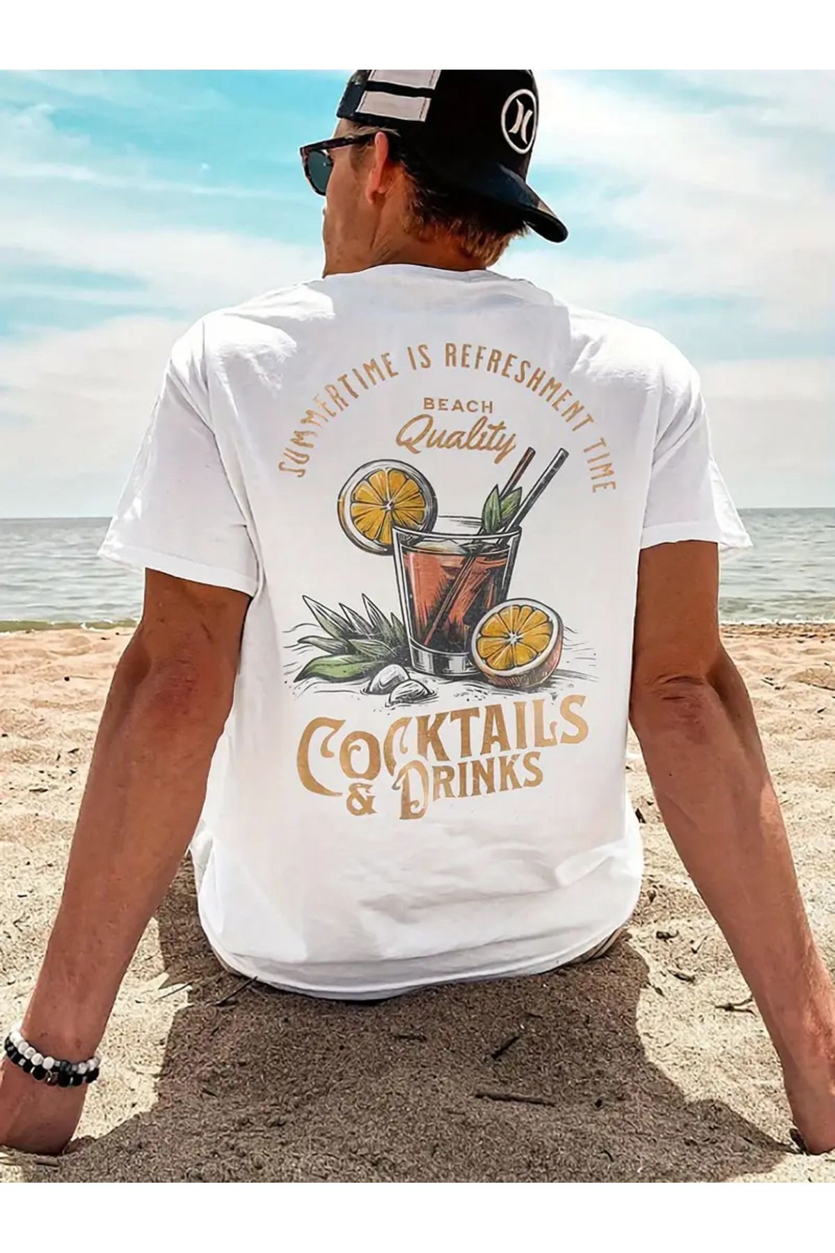 AEMİ Erkek Baskılı %100 Pamuk Oversize T-shirt