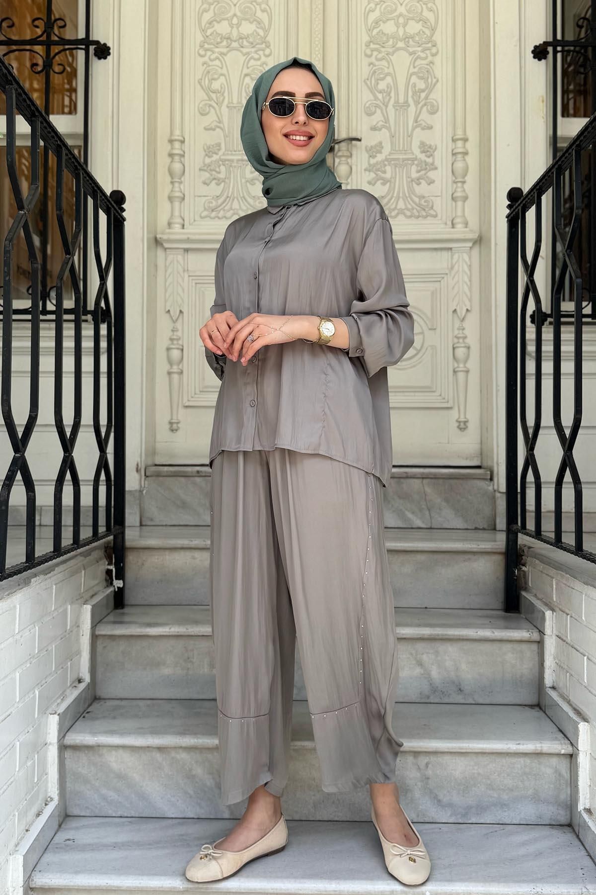 Ceremony Pantolonlu Takım S-5185 Gri